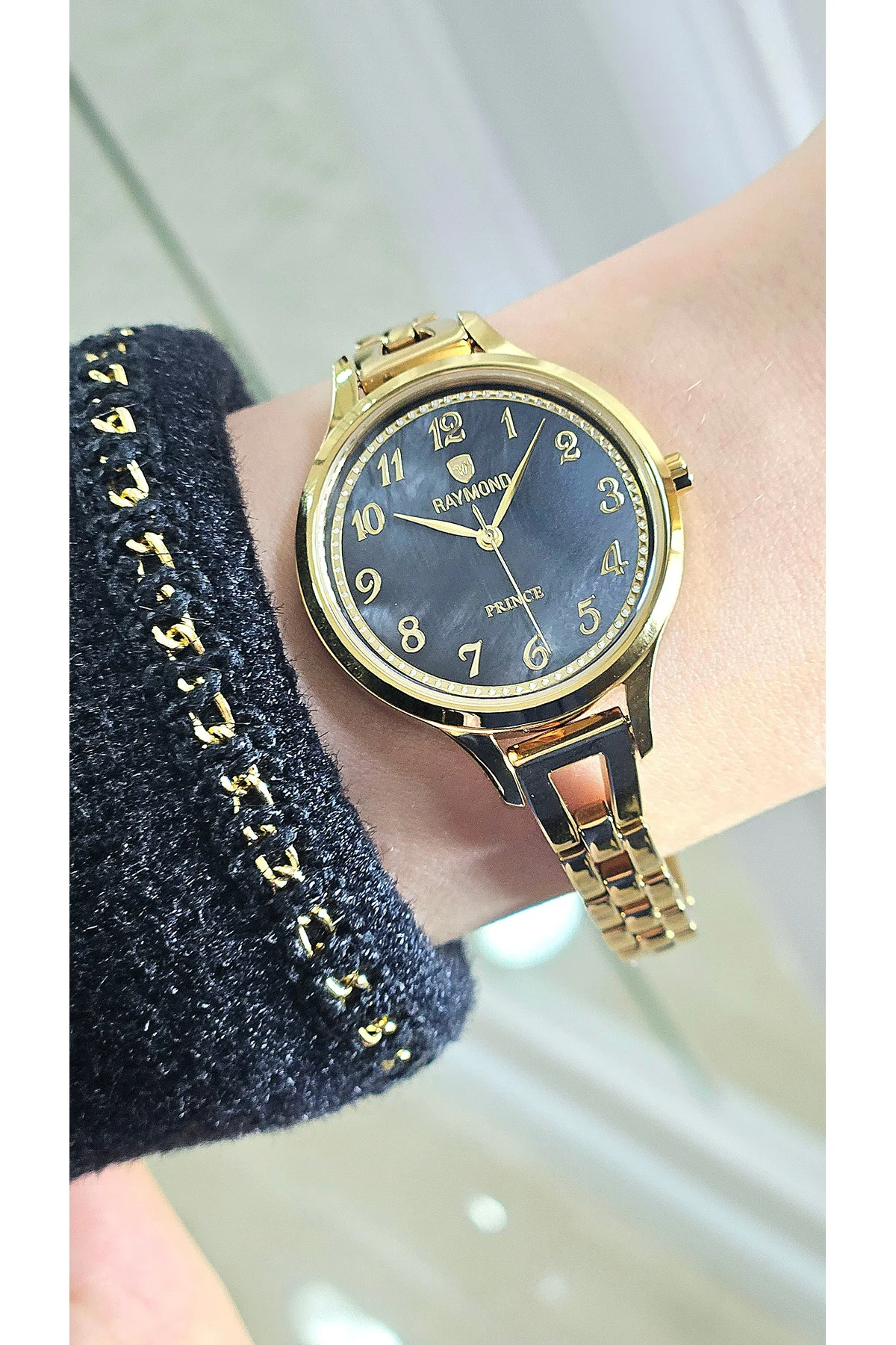 RYM-5036 32mm Kadın Kol Saati - Rakam Detaylı - Gold - Paslanmaz Çelik GOLD-SİYAH RYM-5036 32mm Kadın Kol Saati - Rakam Detaylı - Gold - Paslanmaz Çelik GOLD-SİYAH