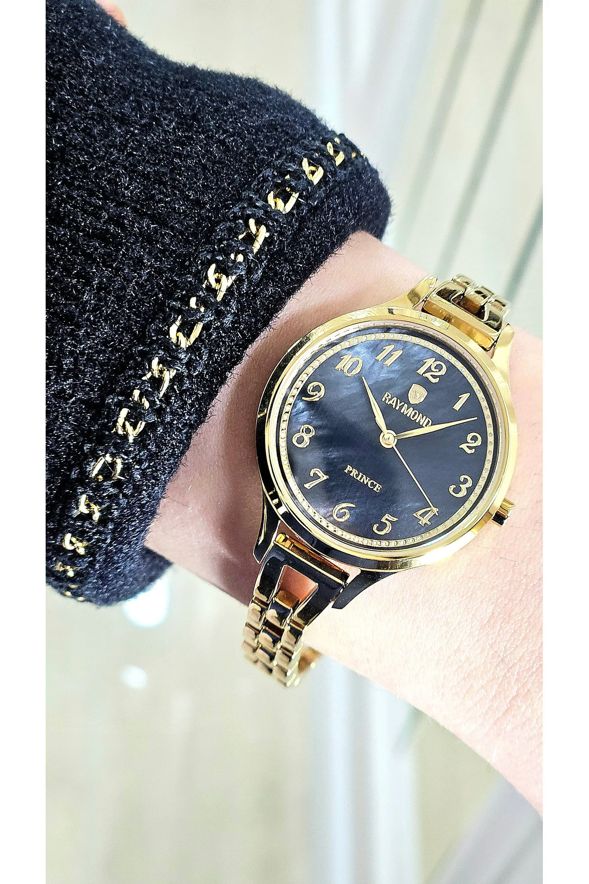 RYM-5036 32mm Kadın Kol Saati - Rakam Detaylı - Gold - Paslanmaz Çelik GOLD-SİYAH RYM-5036 32mm Kadın Kol Saati - Rakam Detaylı - Gold - Paslanmaz Çelik GOLD-SİYAH
