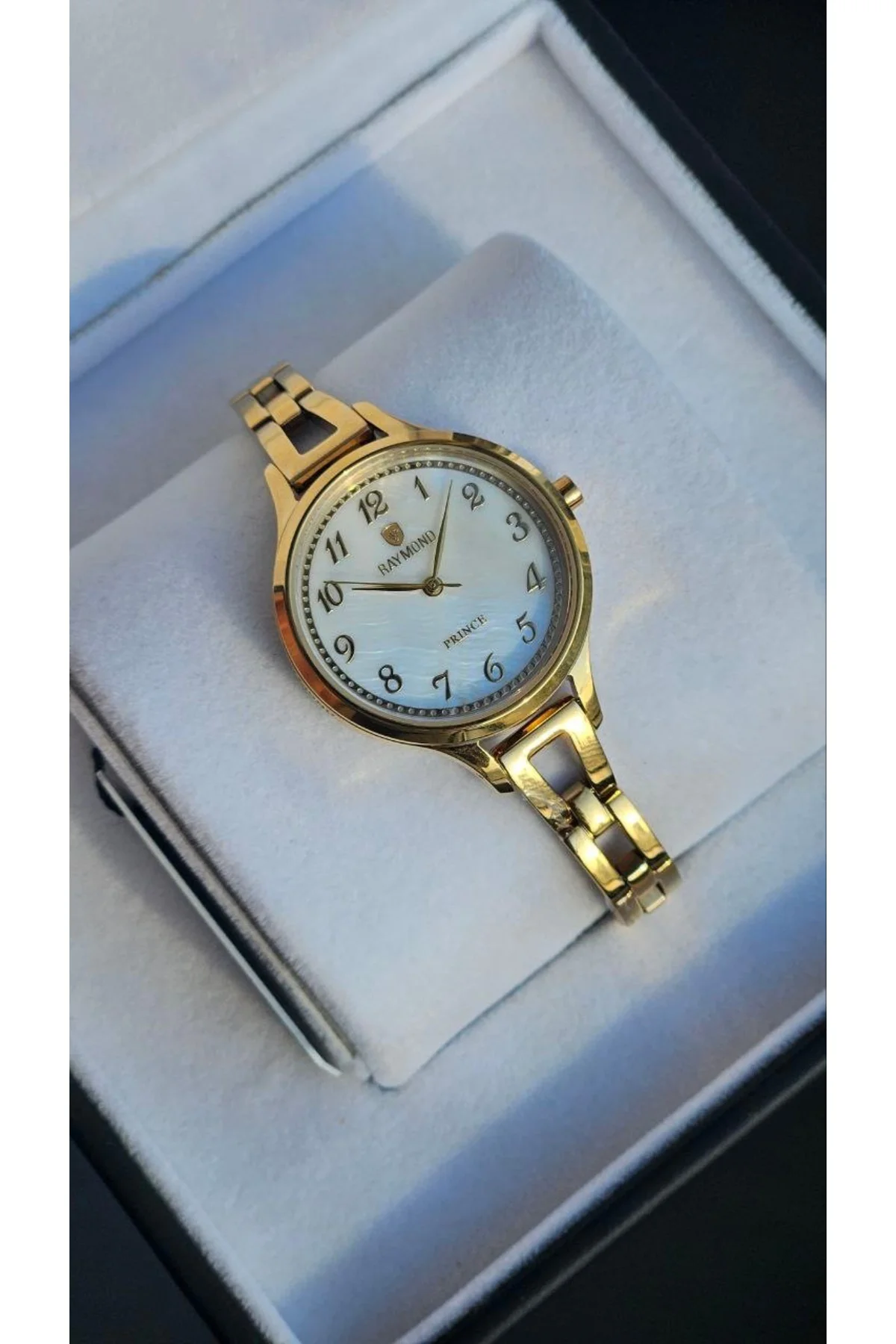 RYM-5036 32mm Kadın Kol Saati - Rakam Detaylı - Gold - Paslanmaz Çelik GOLD-BEYAZ