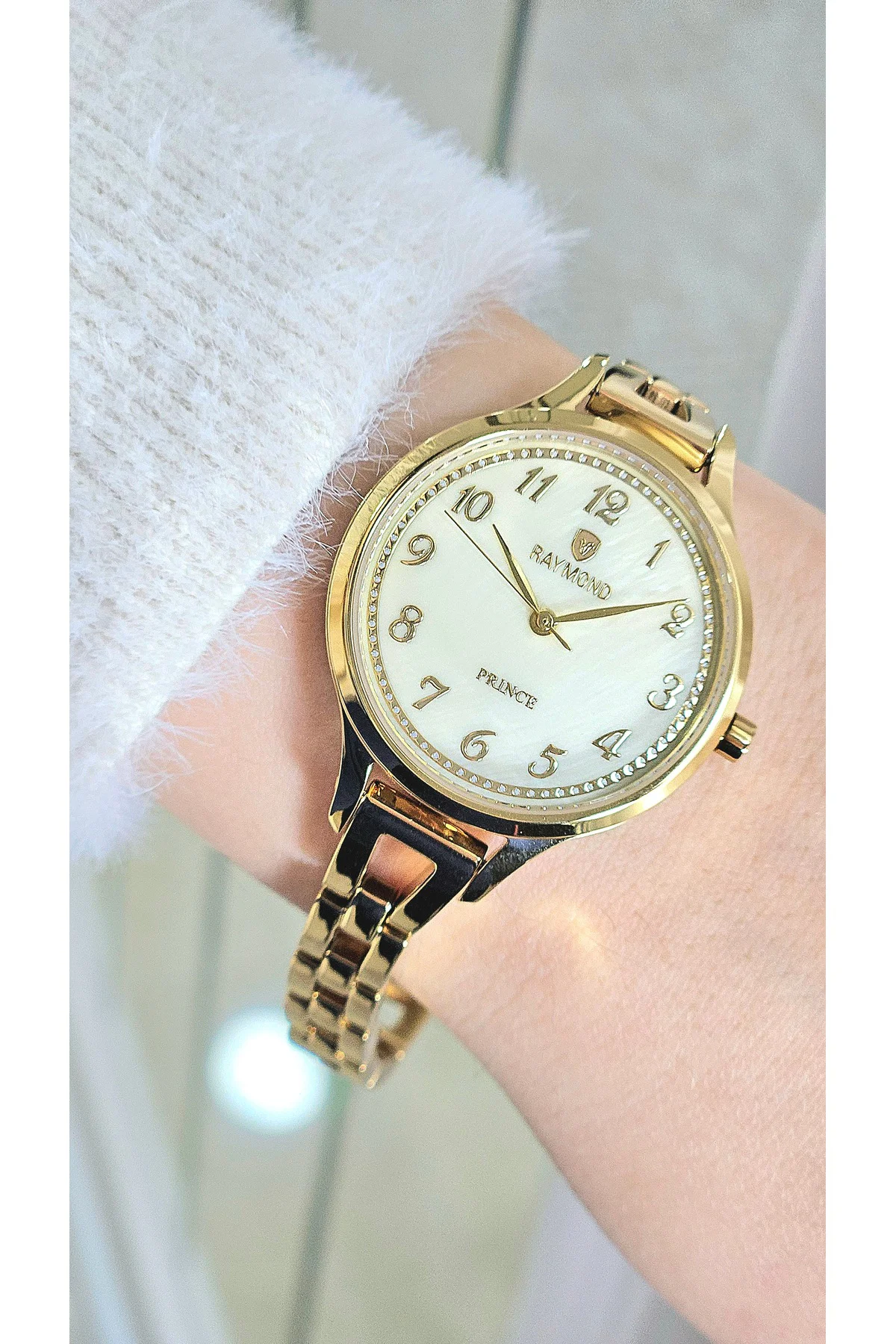 RYM-5036 32mm Kadın Kol Saati - Rakam Detaylı - Gold - Paslanmaz Çelik GOLD