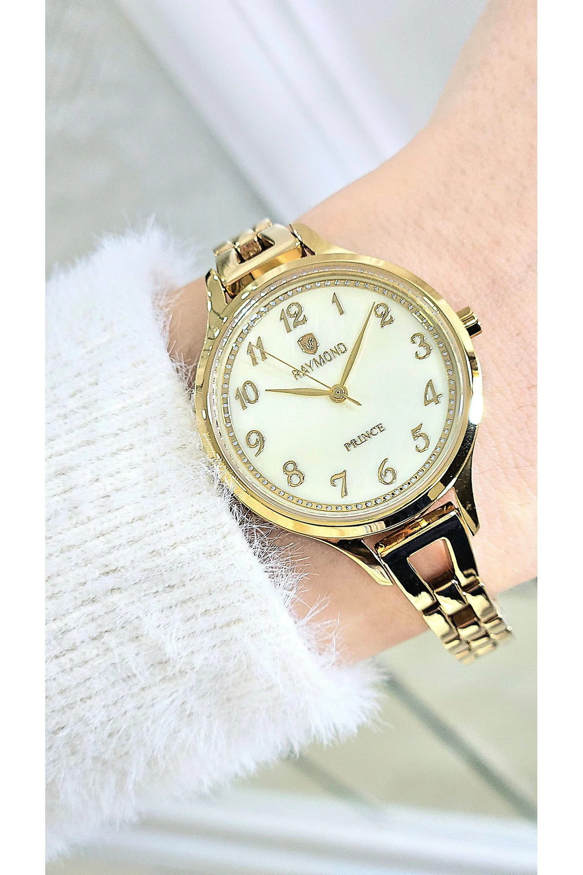RYM-5036 32mm Kadın Kol Saati - Rakam Detaylı - Gold - Paslanmaz Çelik GOLD