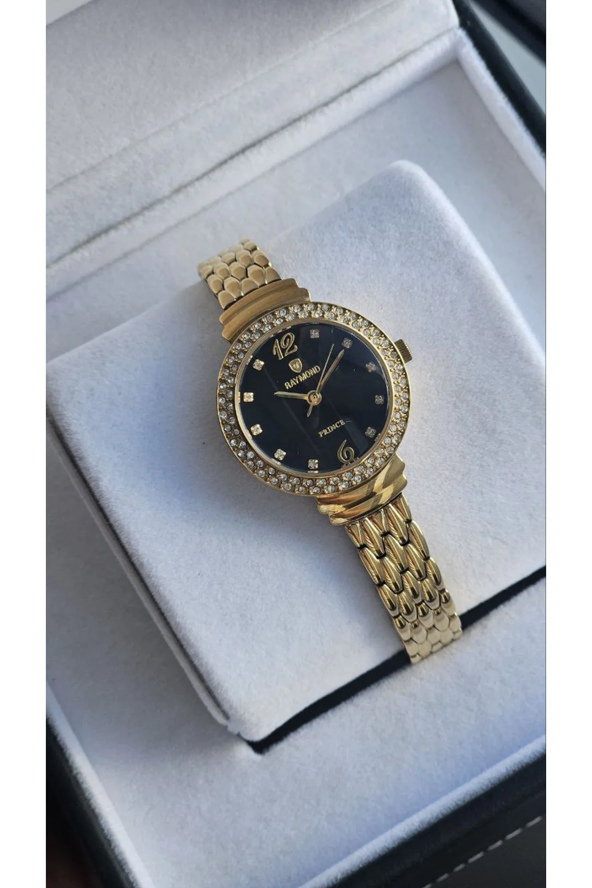 RYM-5037 ÇELİK KADIN KOL SAATİ - 2 YIL GARANTİ GOLD-SİYAH