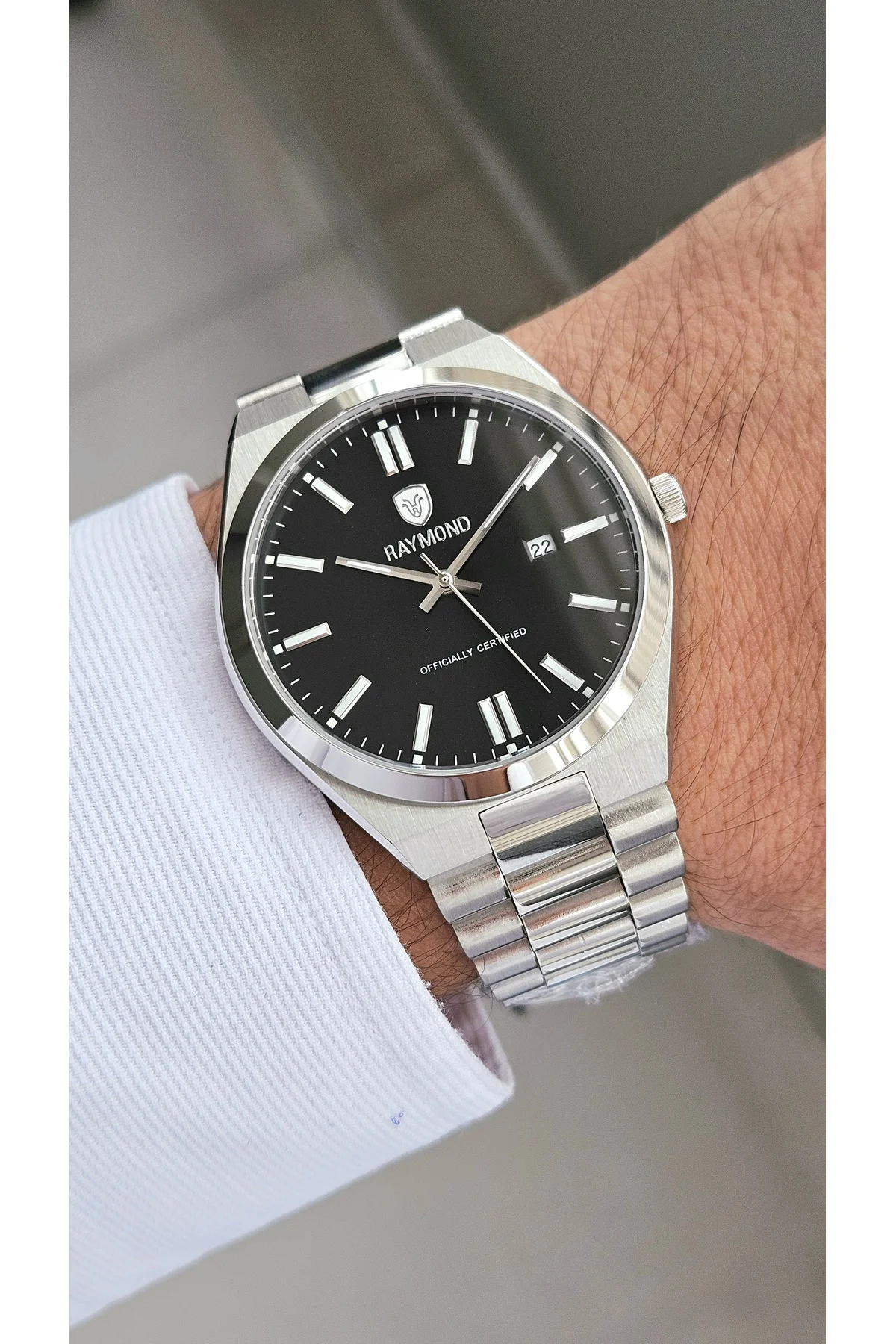 RYM-611189M QUARTZ ERKEK KOL SAATİ - KASA VE KORDON ÇELİK - 2 YIL GARANTİ SS-BK