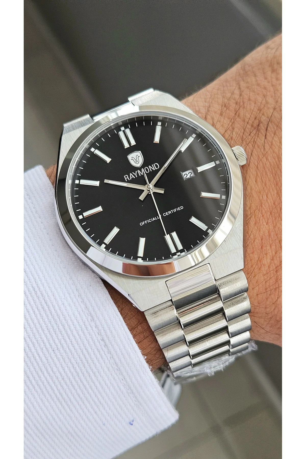 RYM-611189M QUARTZ ERKEK KOL SAATİ - KASA VE KORDON ÇELİK - 2 YIL GARANTİ SS-BK