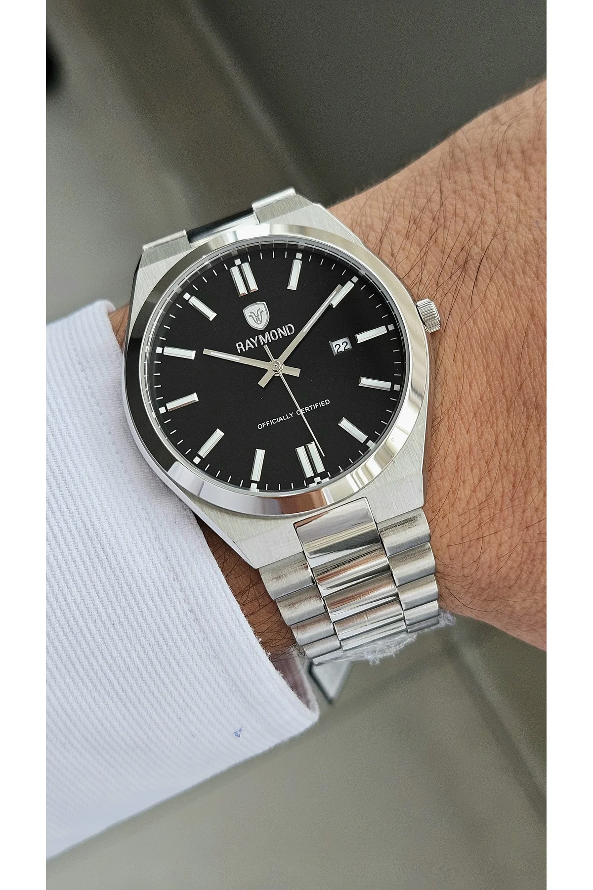 RYM-611189M QUARTZ ERKEK KOL SAATİ - KASA VE KORDON ÇELİK - 2 YIL GARANTİ SS-BK