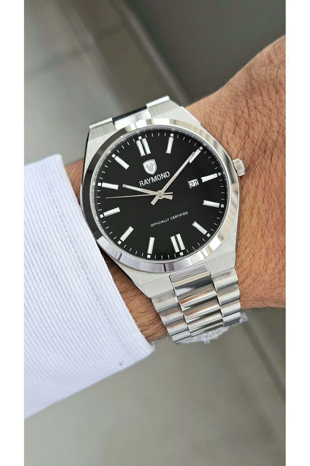 RYM-611189M QUARTZ ERKEK KOL SAATİ - KASA VE KORDON ÇELİK - 2 YIL GARANTİ SS-BK