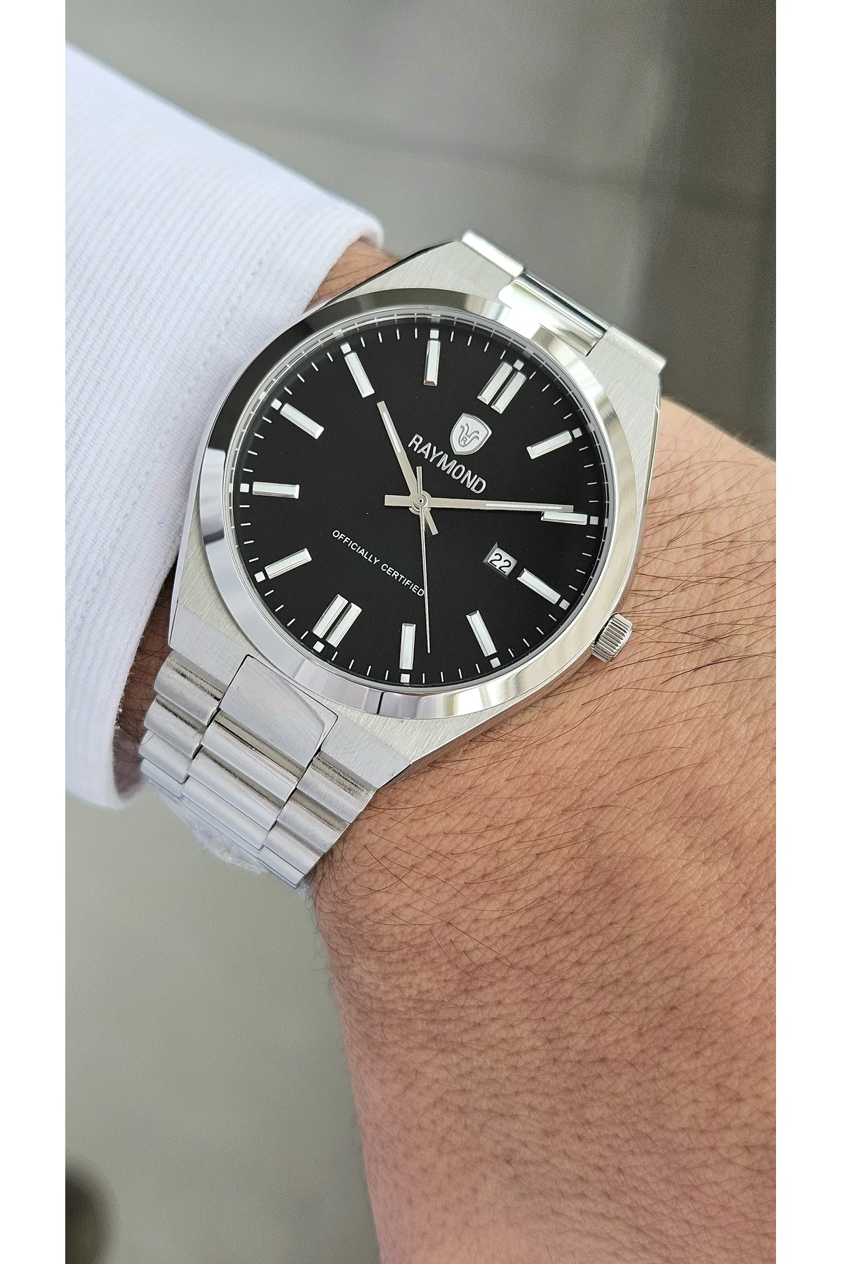 RYM-611189M QUARTZ ERKEK KOL SAATİ - KASA VE KORDON ÇELİK - 2 YIL GARANTİ SS-BK
