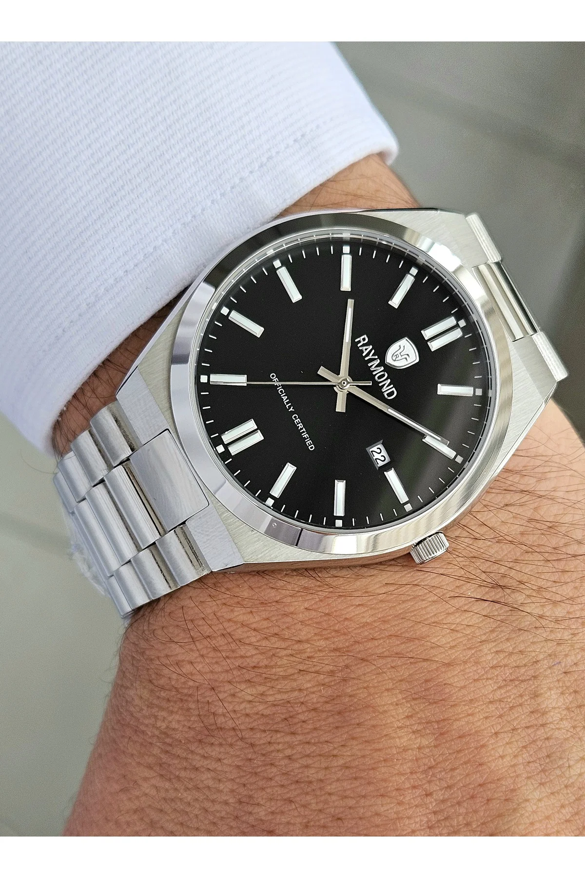 RYM-611189M QUARTZ ERKEK KOL SAATİ - KASA VE KORDON ÇELİK - 2 YIL GARANTİ SS-BK