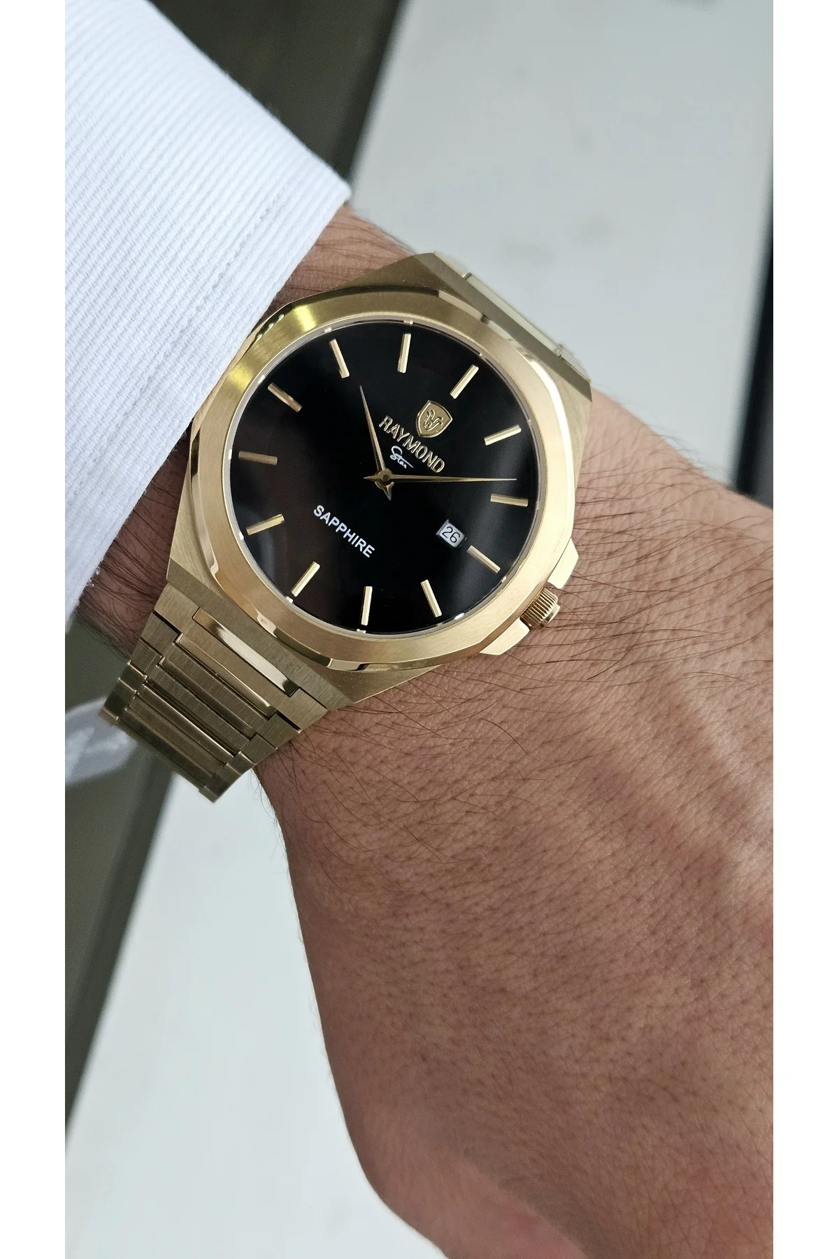 RYM-611505M SLIM ERKEK KOL SAATİ - ÇELİK KASA VE KORDON - 2 YIL GARANTİ GOLD-BK