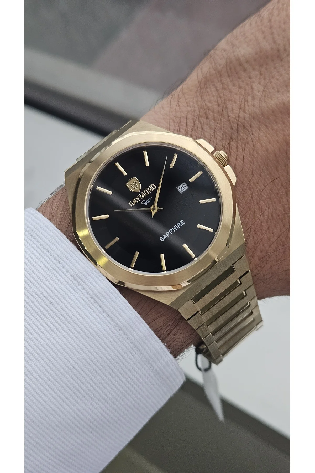 RYM-611505M SLIM ERKEK KOL SAATİ - ÇELİK KASA VE KORDON - 2 YIL GARANTİ GOLD-BK
