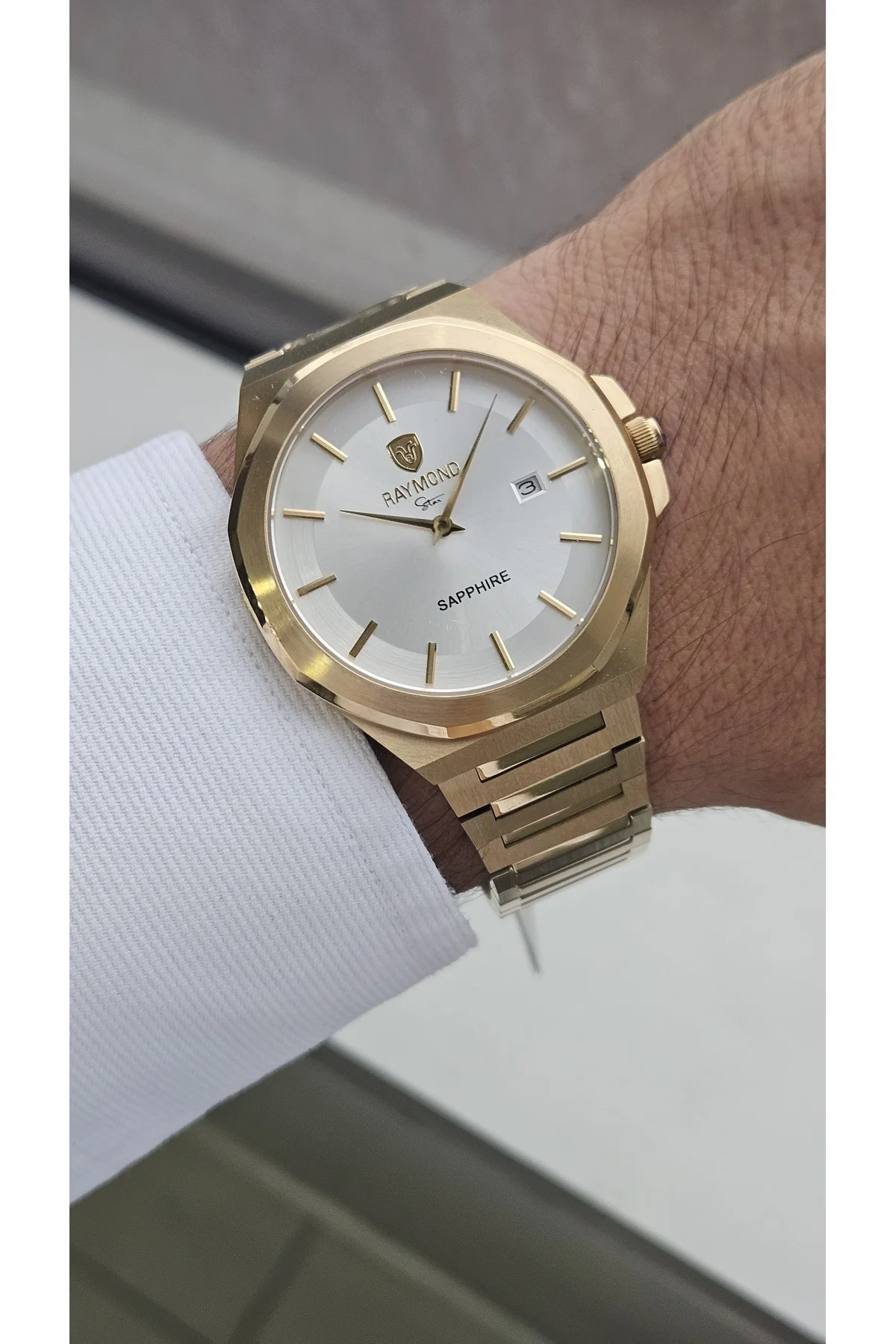 RYM-611505M SLIM ERKEK KOL SAATİ - ÇELİK KASA VE KORDON - 2 YIL GARANTİ GOLD-W