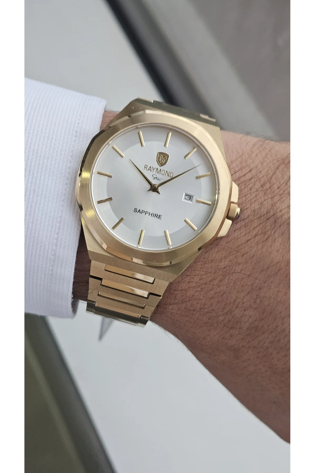 RYM-611505M SLIM ERKEK KOL SAATİ - ÇELİK KASA VE KORDON - 2 YIL GARANTİ GOLD-W