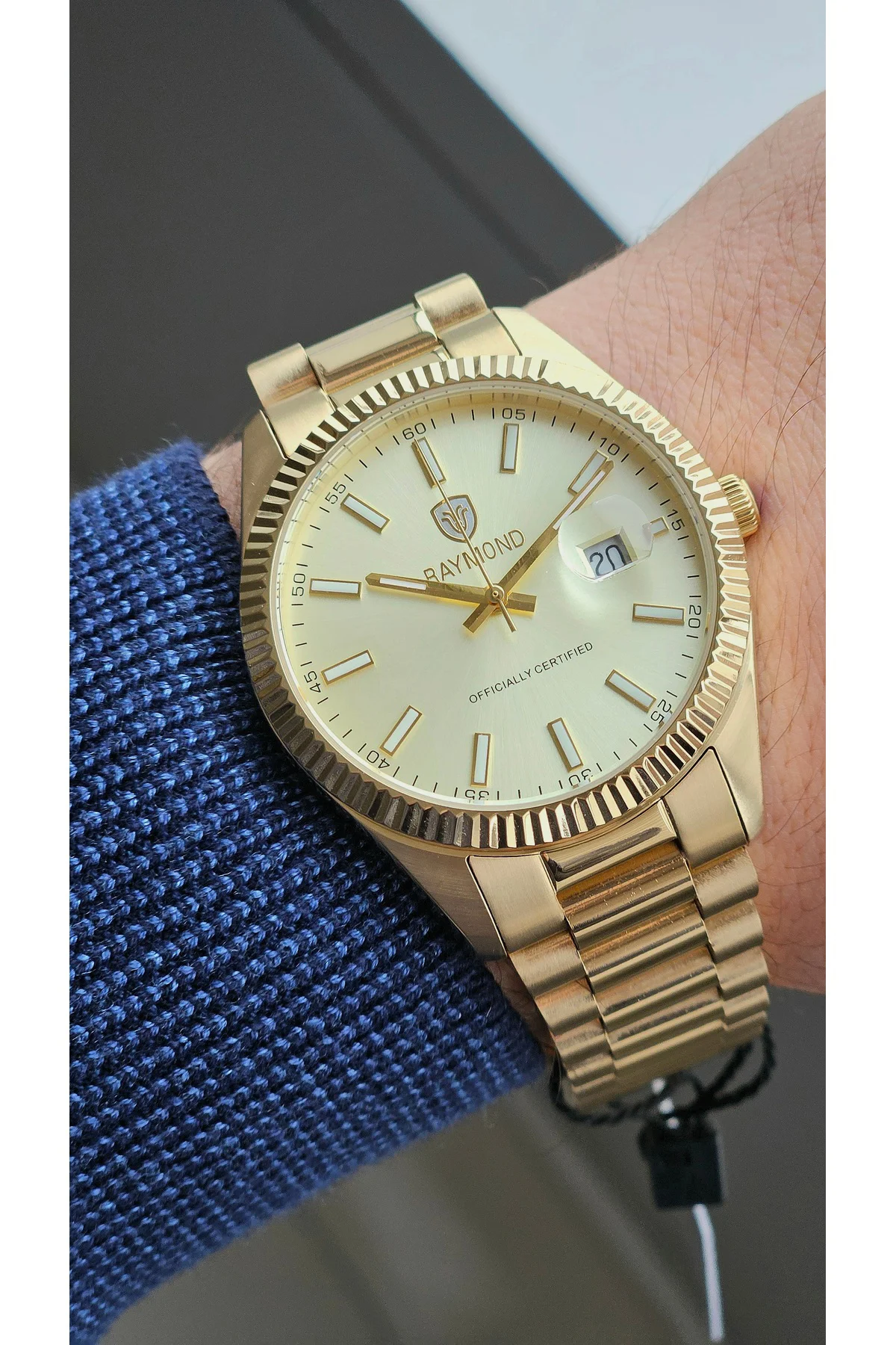 - RYM-613053 ERKEK KOL SAATİ - PASLANMAZ ÇELİK - YENİ SEZON GOLD