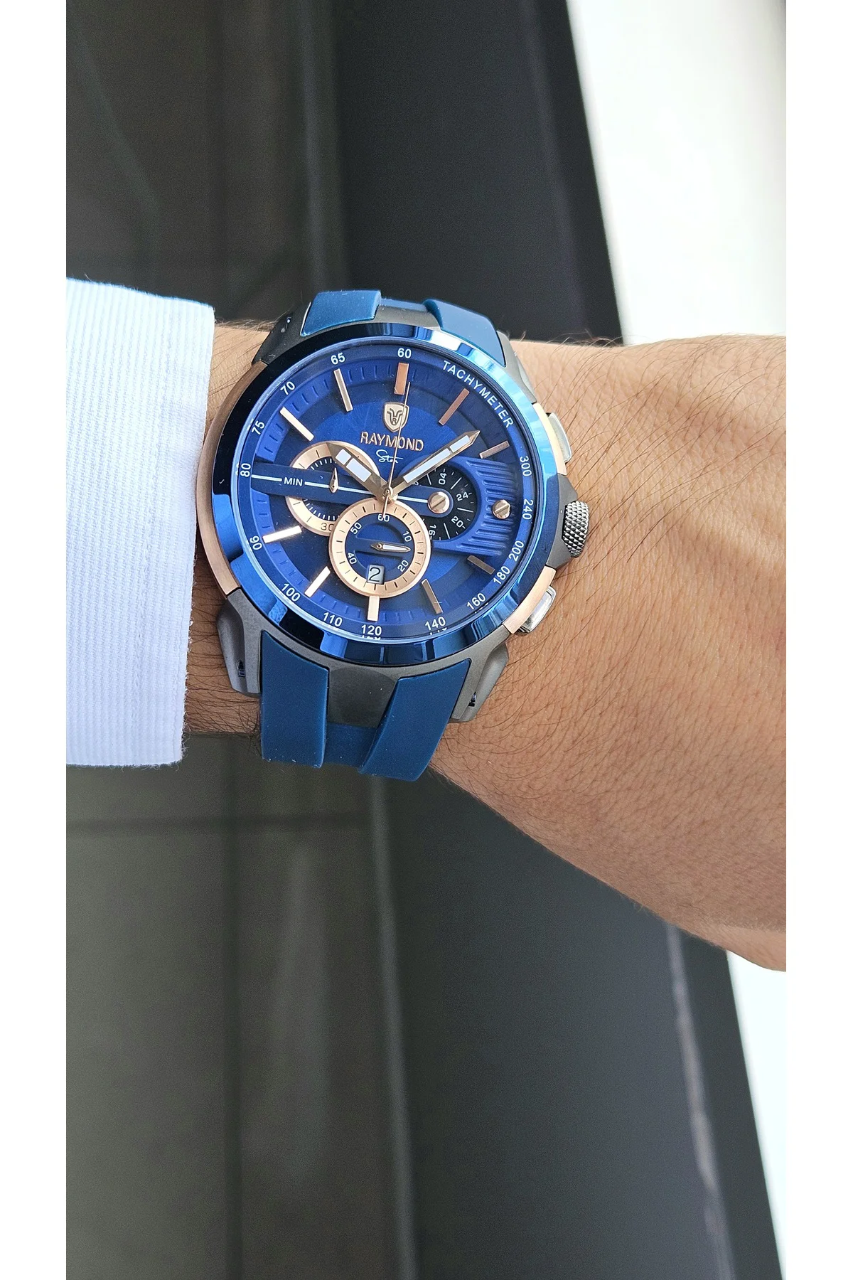 RYM-83020 SILIKON CRONO ERKEK SAAT RG-BL RYM-83020 SILIKON CRONO ERKEK SAAT RG-BL