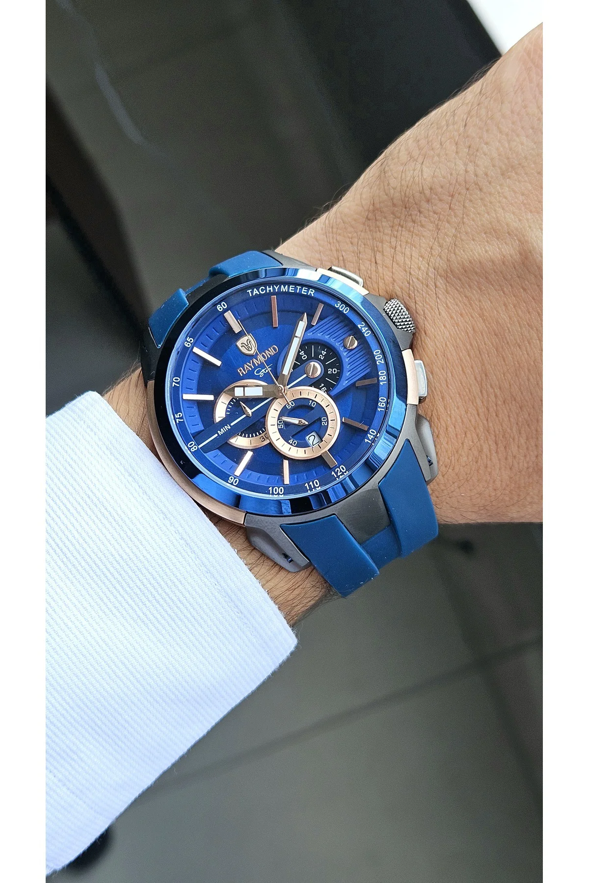 RYM-83020 SILIKON CRONO ERKEK SAAT RG-BL RYM-83020 SILIKON CRONO ERKEK SAAT RG-BL