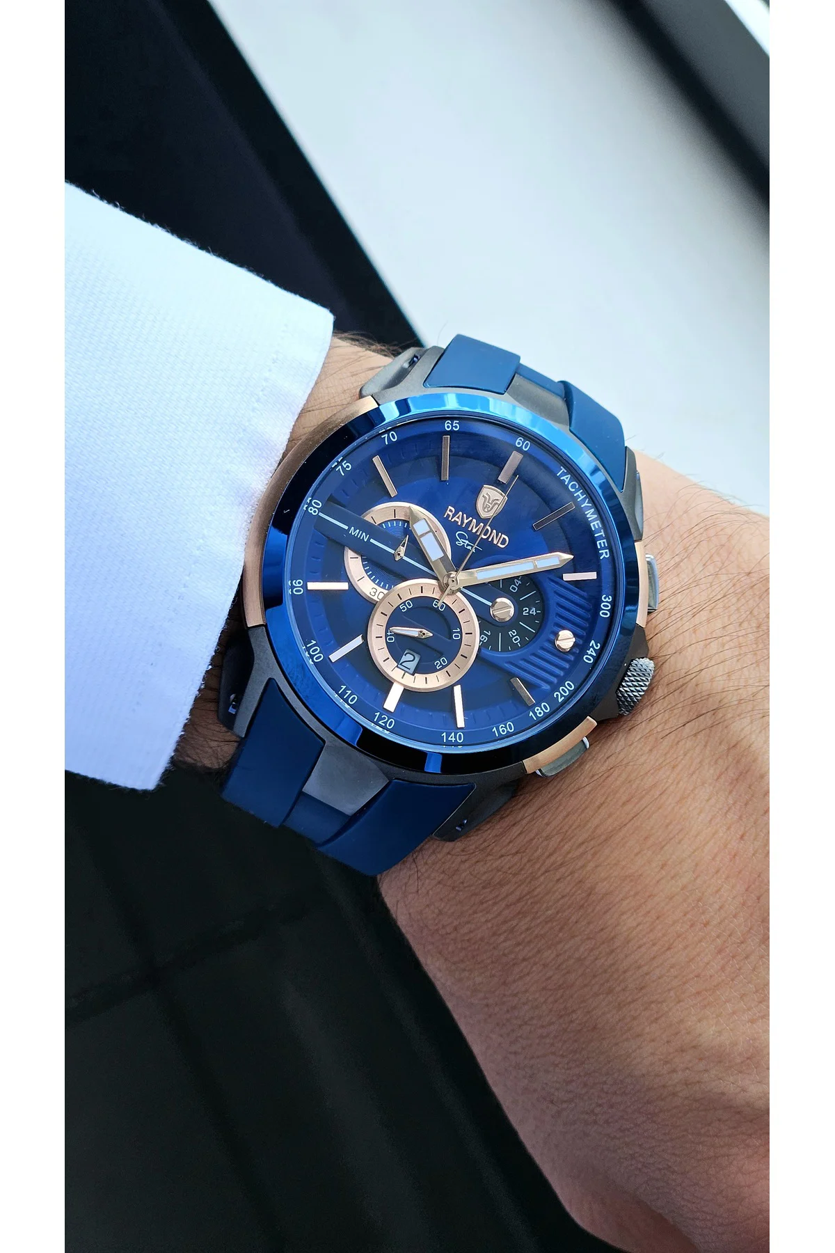 RYM-83020 SILIKON CRONO ERKEK SAAT RG-BL RYM-83020 SILIKON CRONO ERKEK SAAT RG-BL