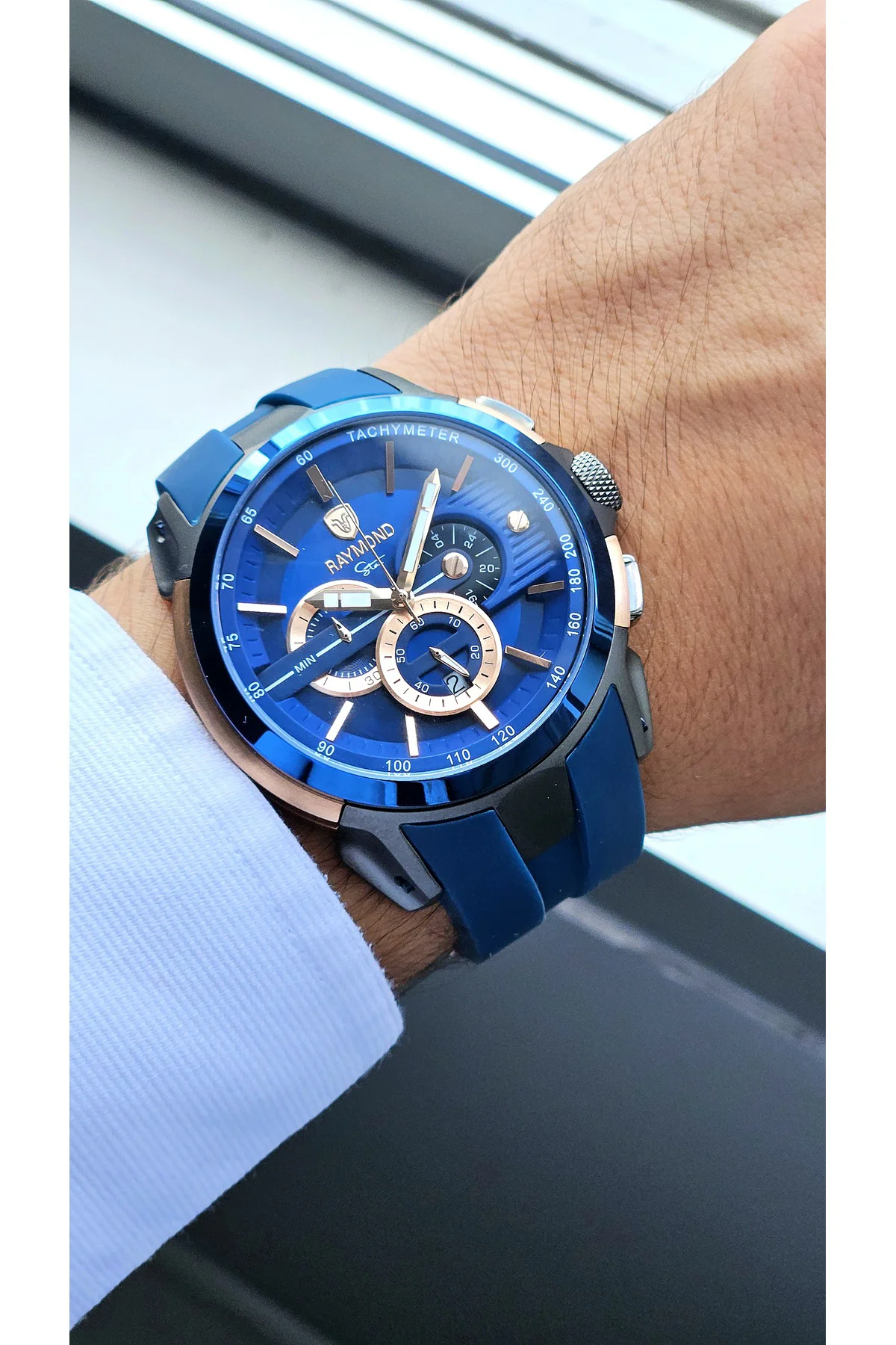 RYM-83020 SILIKON CRONO ERKEK SAAT RG-BL RYM-83020 SILIKON CRONO ERKEK SAAT RG-BL