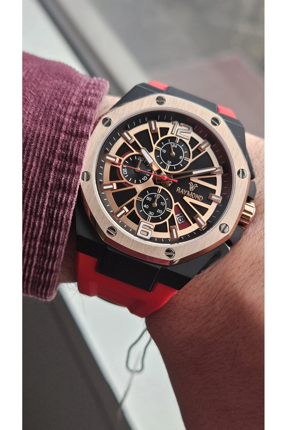 RYM-83605 SİLİKON KORDON RAYMOND ERKEK KOL SAATİ PASLANMAZ ÇELİK KASA - 2 YIL GARANTİ RYM-83605 SİLİKON KORDON RAYMOND ERKEK KOL SAATİ PASLANMAZ ÇELİK KASA - 2 YIL GARANTİ