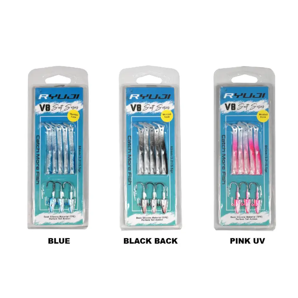 Ryuji V8 10cm 10g LRF Silikon Yem Blue Glitter Ryuji V8 10cm 10g LRF Silikon Yem Blue Glitter