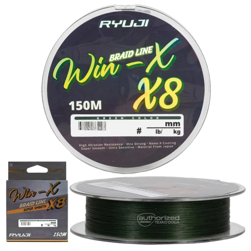 Ryuji WinX 8x 8 Kat 150m Örgü İp Misina Green Yeşil