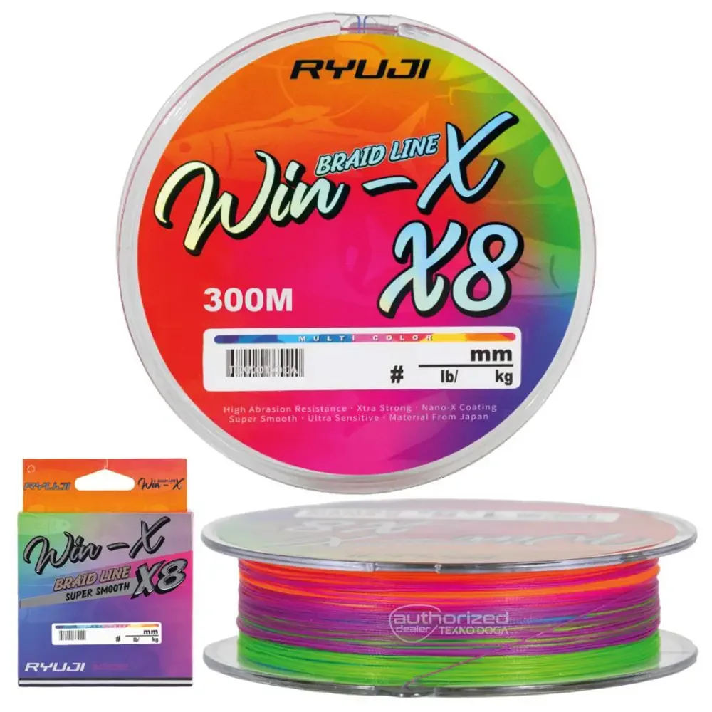 Ryuji WinX 8x 8 Kat 300m Örgü İp Misina Multicolor Ryuji WinX 8x 8 Kat 300m Örgü İp Misina Multicolor