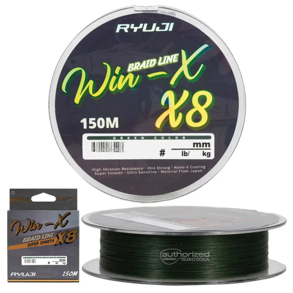 Ryuji WinX 8x 8 Kat 150m Örgü İp Misina Green Yeşil Ryuji WinX 8x 8 Kat 150m Örgü İp Misina Green Yeşil