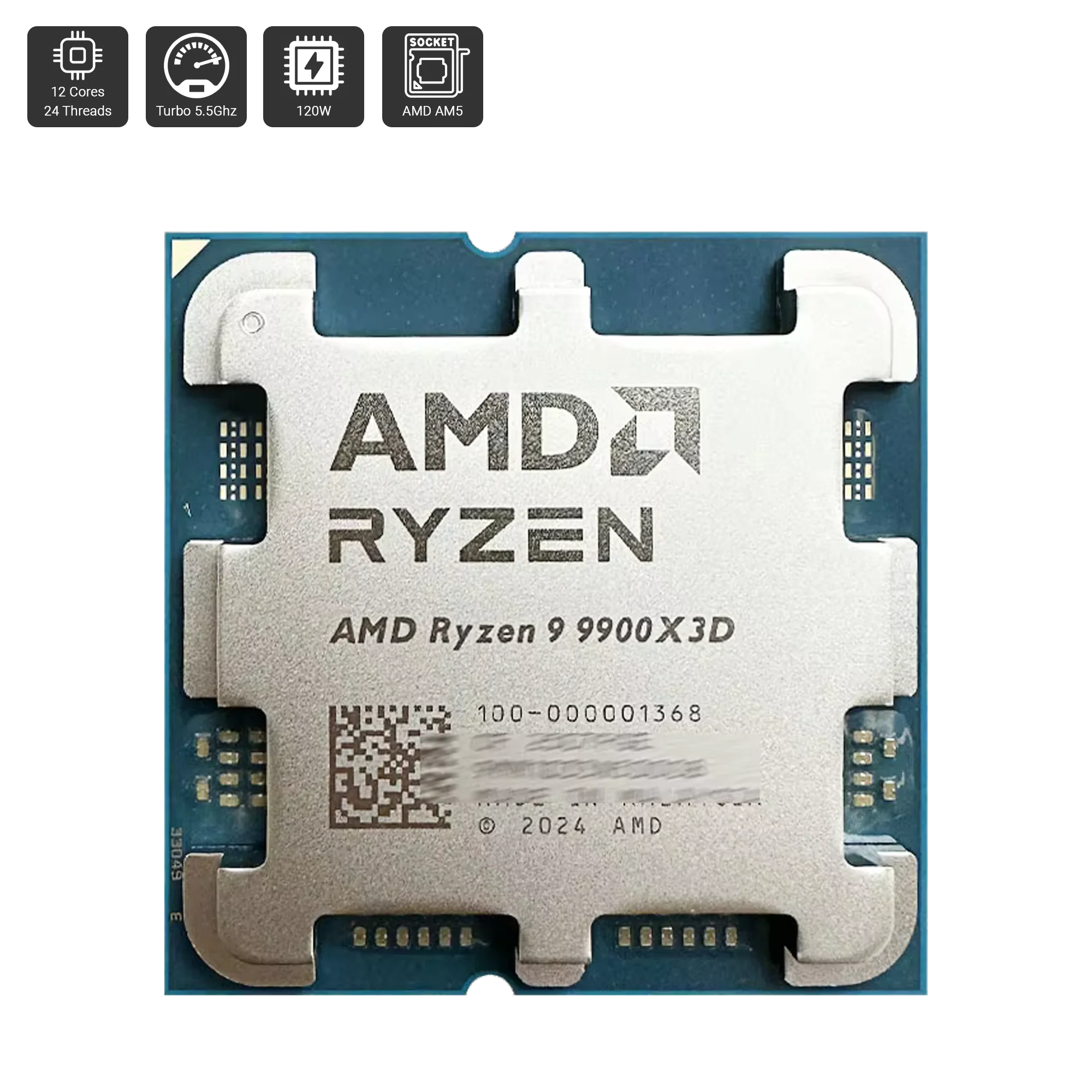 RYZEN 9 9900X3D 4.4GHZ 12MB 120W AM5 FANSIZ (TRAY) Fiyatı, Yorumları ve Özellikleri