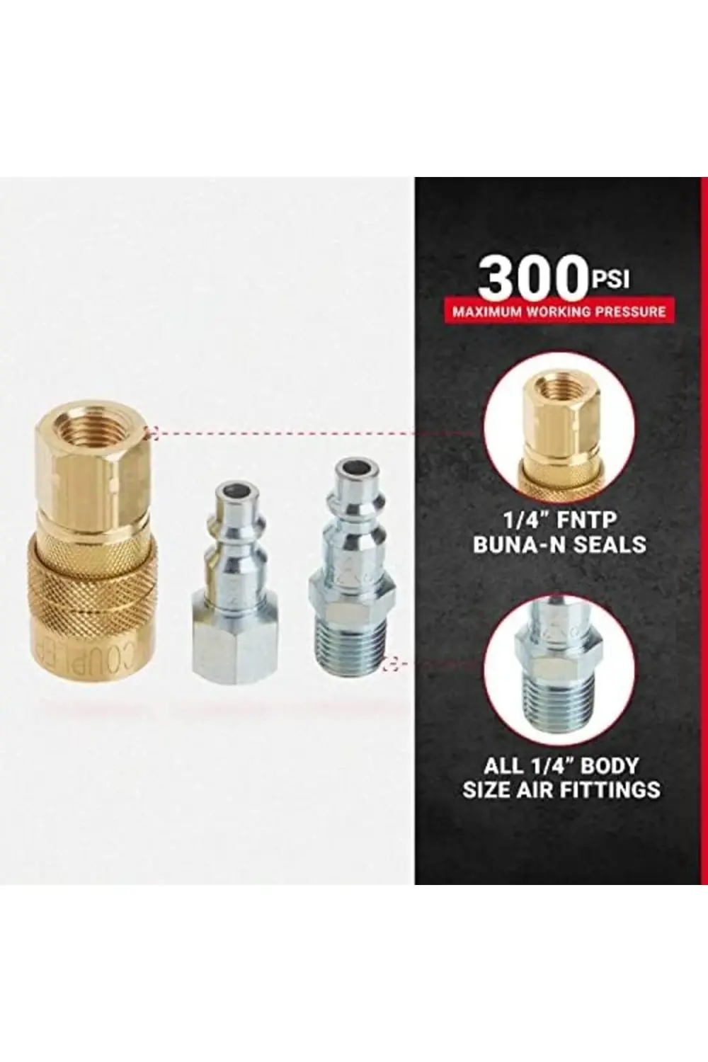 S-210 1/10,2 cm NPT M Style kavrama ve fiş-Set – 12 adet 1185222