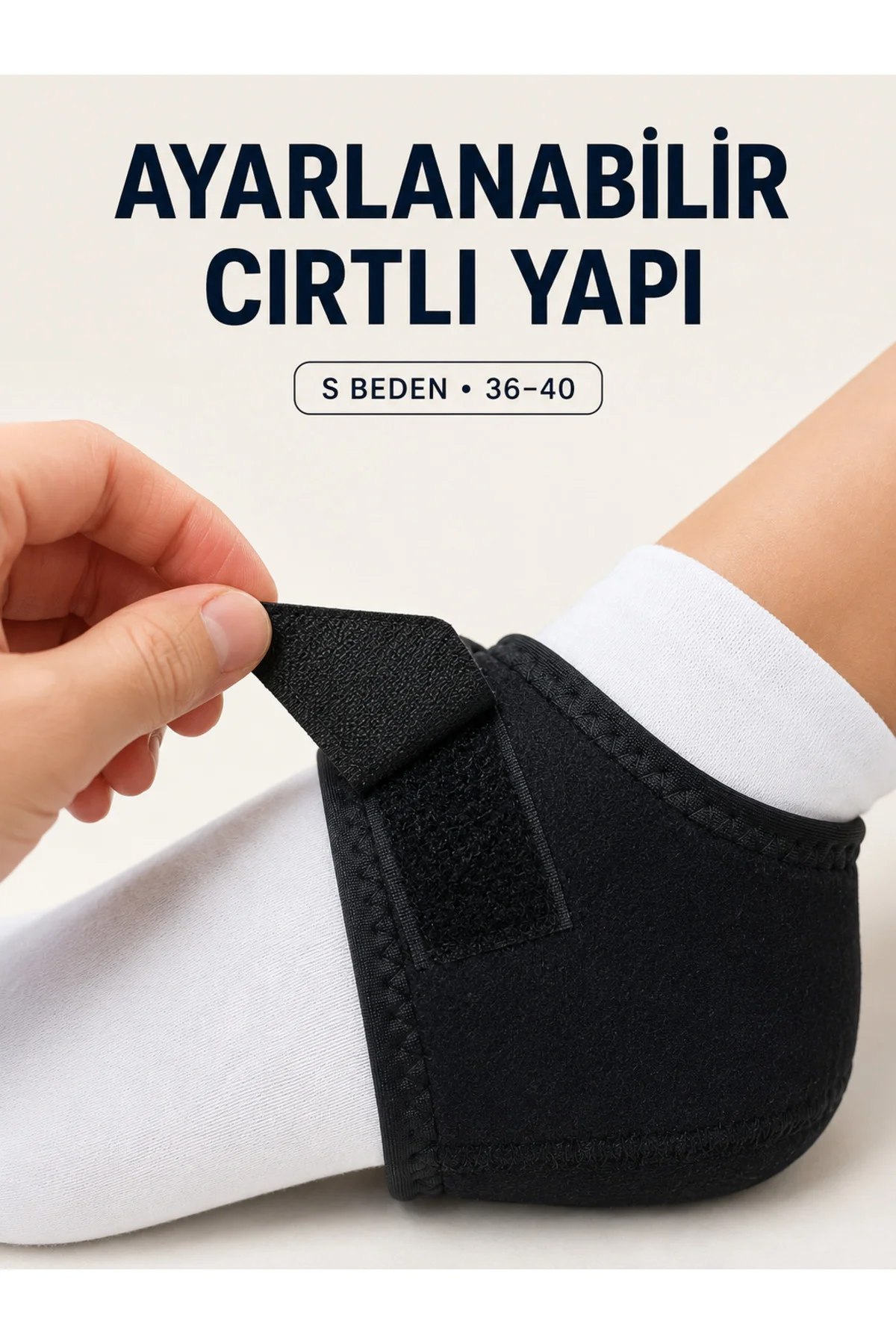 S Beden Cırtlı Topuk Çorabı Ayarlanabilir Topuk Ve Ayak Bileği Destekleyici S Beden Cırtlı Topuk Çorabı Ayarlanabilir Topuk Ve Ayak Bileği Destekleyici