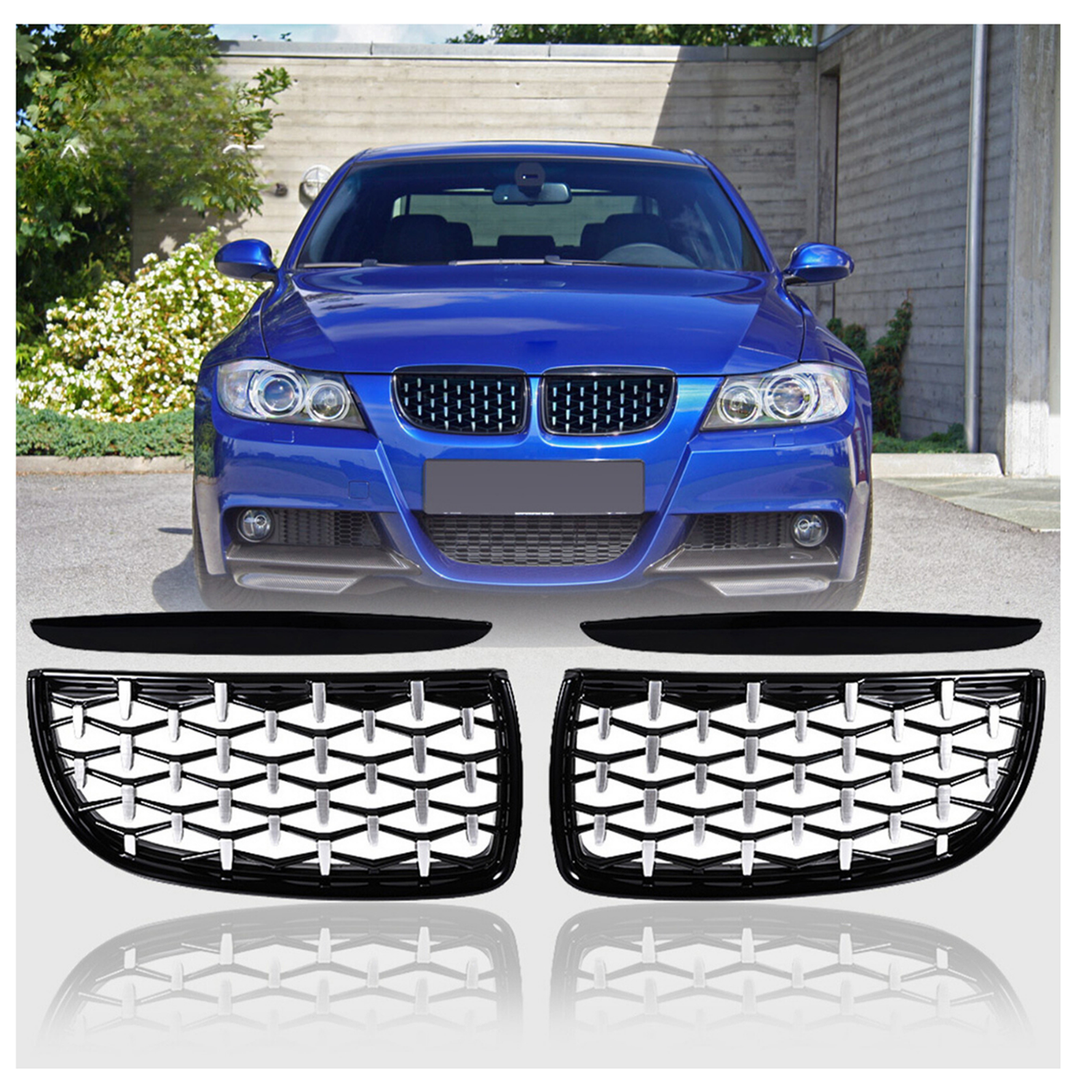 S-Dizayn Bmw 3 Serisi E90/E91 Ön Panjur Böbrek Parlak Siyah Çerçe