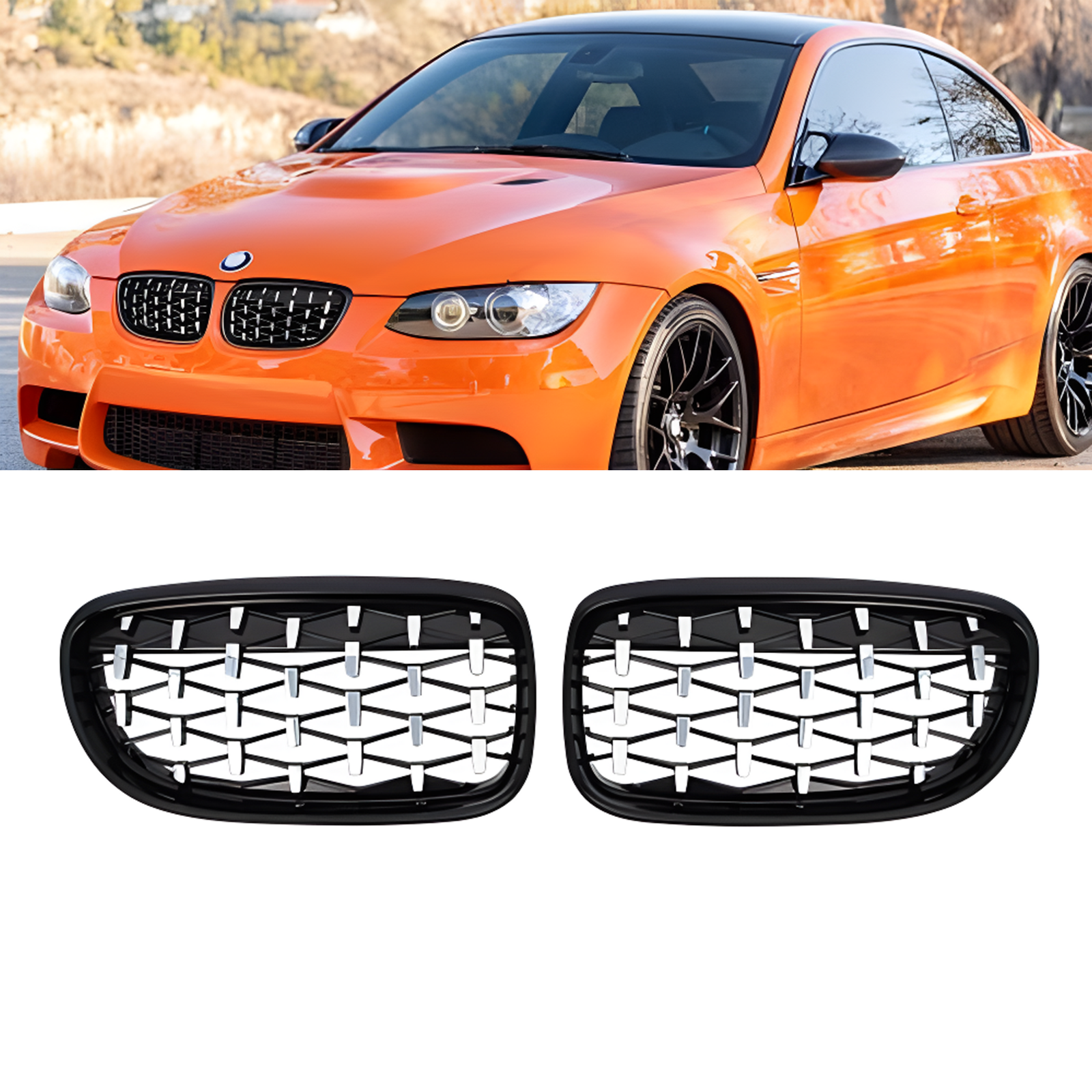 S-Dizayn Bmw 3 Serisi Coupe E92/E93 Coupe Ön Panjur Böbrek Parlak