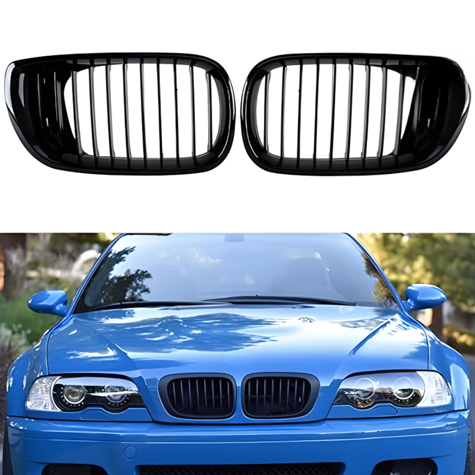 S-Dizayn Bmw 3 Serisi E46 Ön Panjur Böbrek Parlak Siyah Piano Bla S-Dizayn Bmw 3 Serisi E46 Ön Panjur Böbrek Parlak Siyah Piano Bla