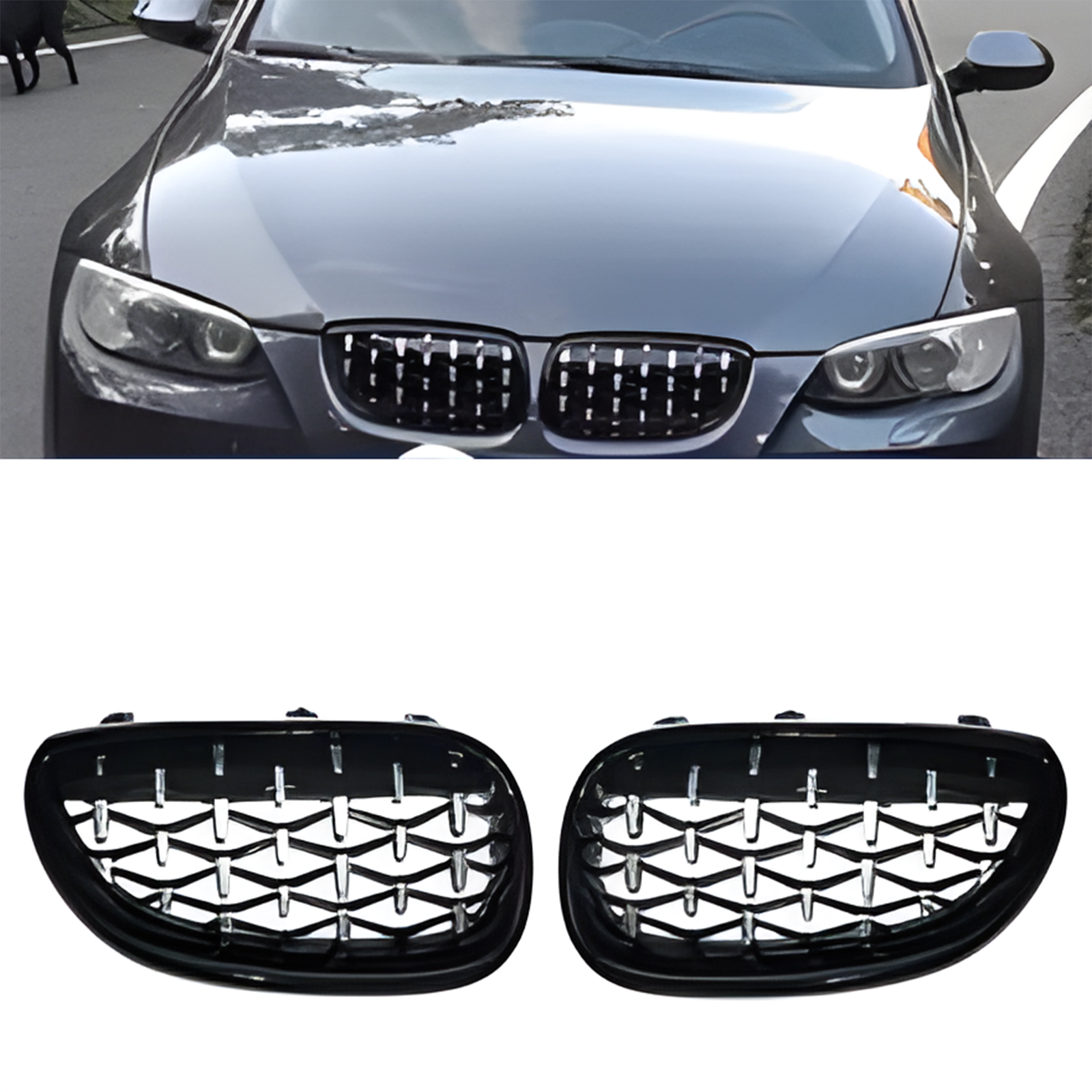 S-Dizayn Bmw 5 Serisi E60/E61 Ön Panjur Böbrek Parlak Siyah Çerçe