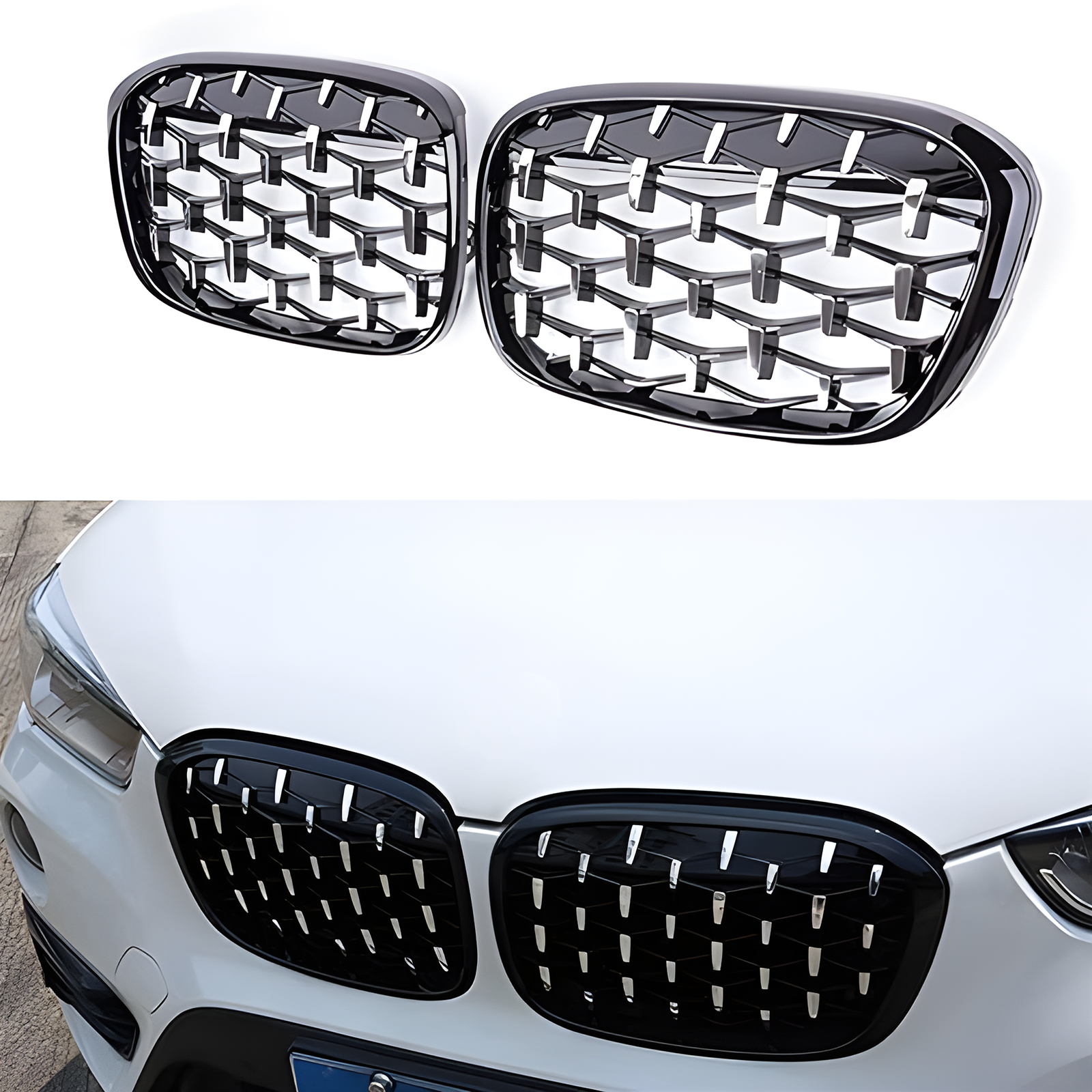 S-Dizayn Bmw X1 F48/F49 Ön Panjur Böbrek Parlak Siyah Çerçeveli K S-Dizayn Bmw X1 F48/F49 Ön Panjur Böbrek Parlak Siyah Çerçeveli K