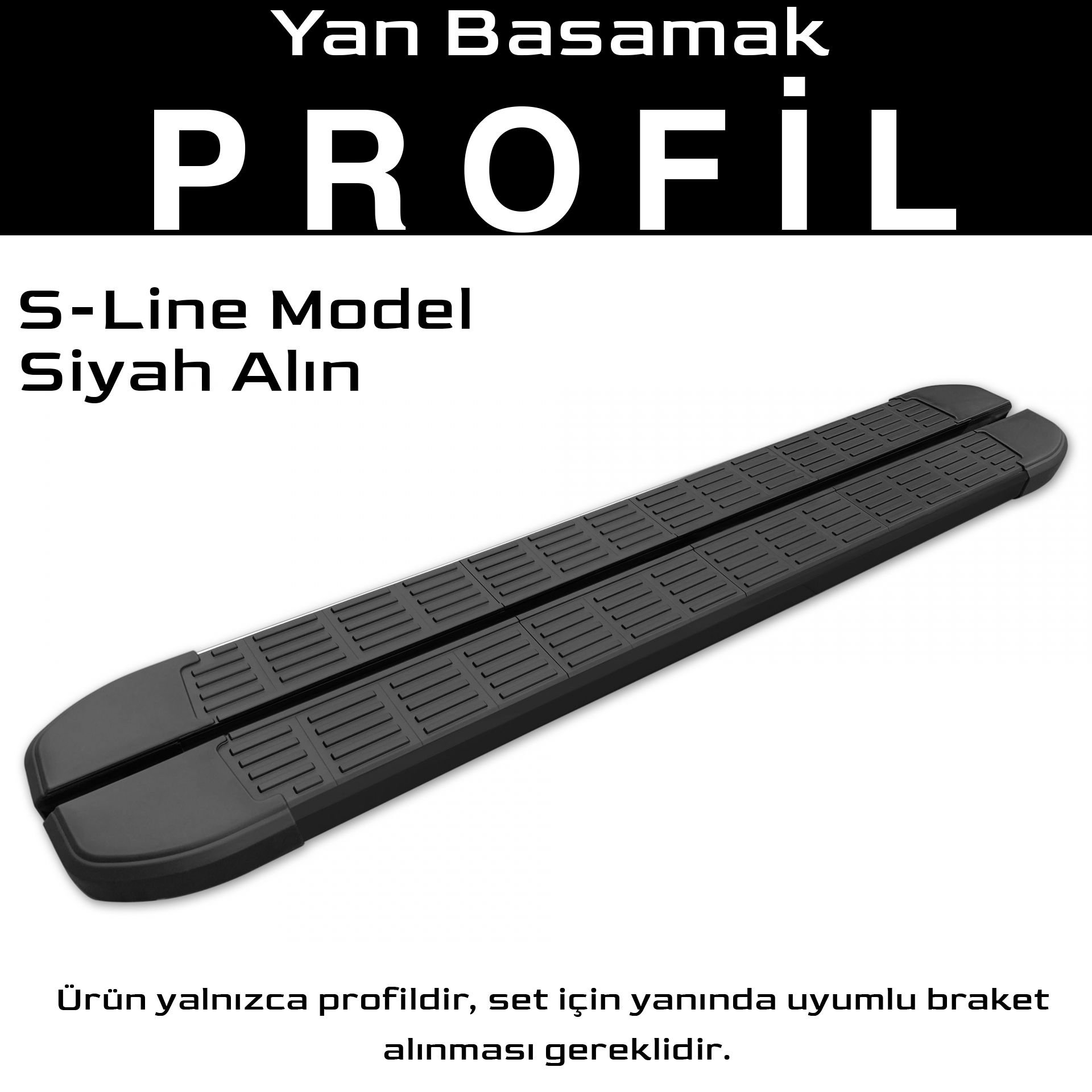 S-Dizayn Chery Tiggo 7-8 Pro S-Line Siyah Yan Basamak Profil 183 