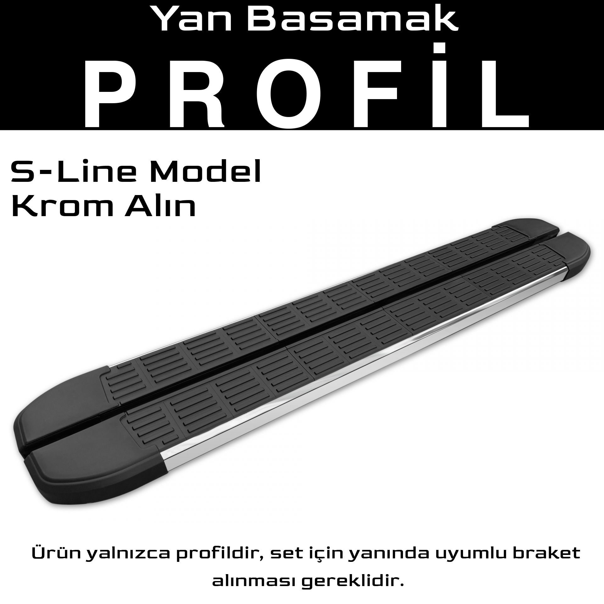 S-Dizayn Chery Tiggo 7-8 Pro S-Line Krom Yan Basamak Profil 183 C S-Dizayn Chery Tiggo 7-8 Pro S-Line Krom Yan Basamak Profil 183 C
