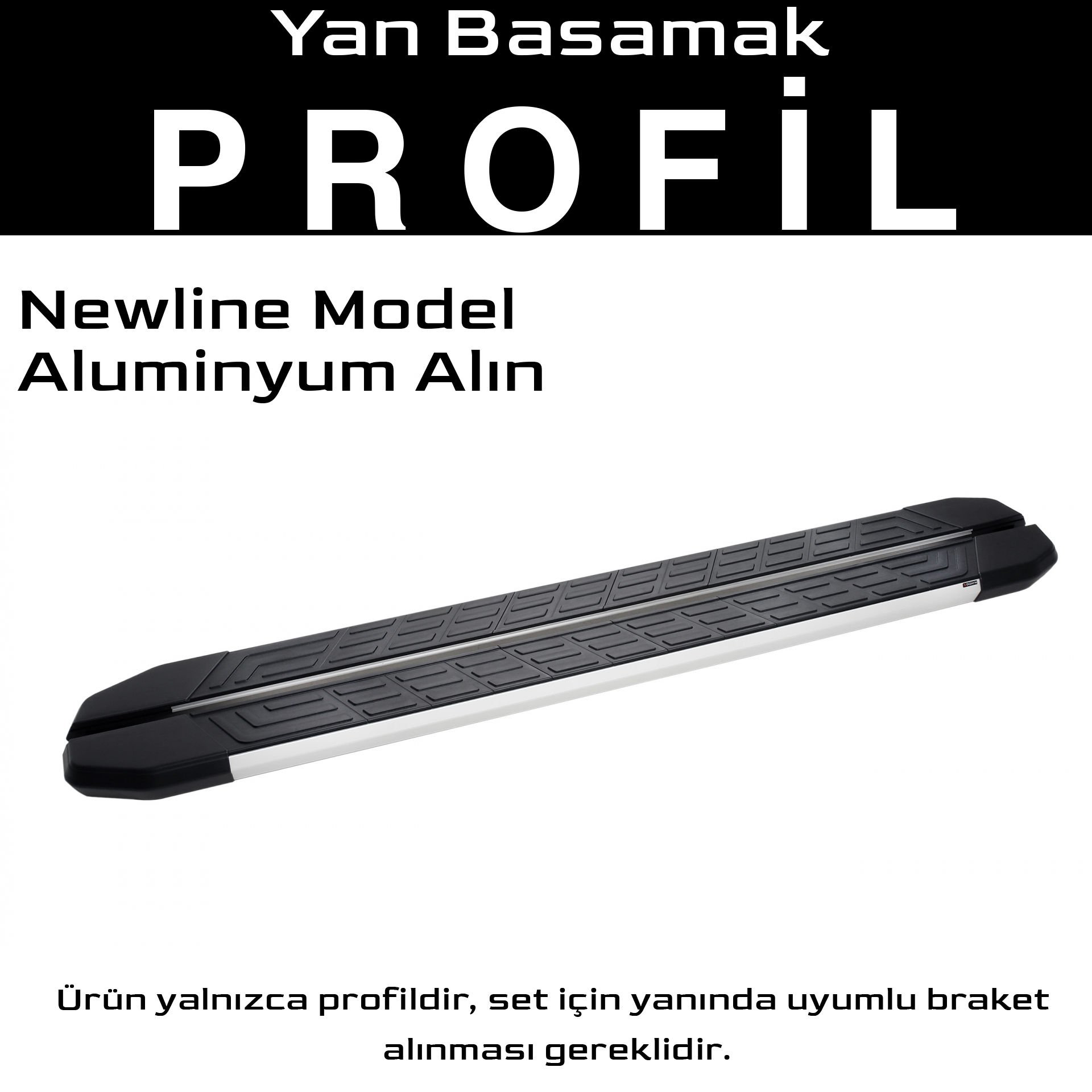 S-Dizayn Chery Tiggo 7-8 Pro Newline Aluminyum Yan Basamak Profil