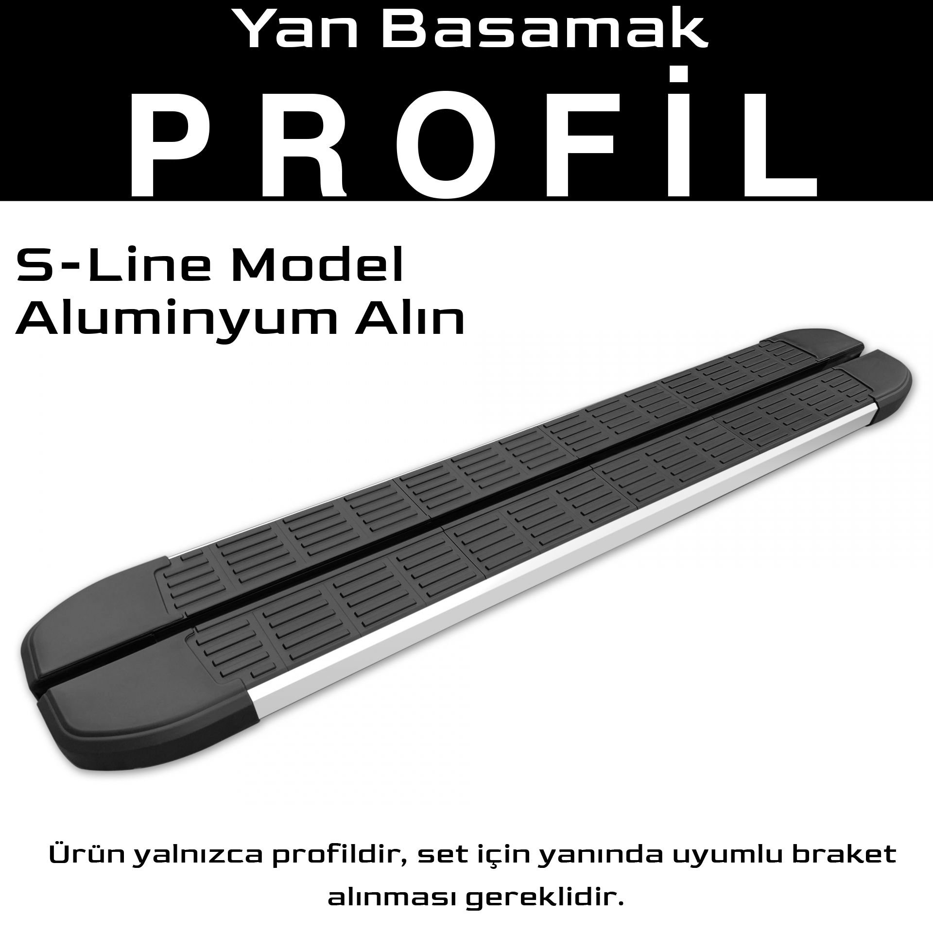 S-Dizayn Chery Tiggo 7-8 Pro S-Line Aluminyum Yan Basamak Profil 