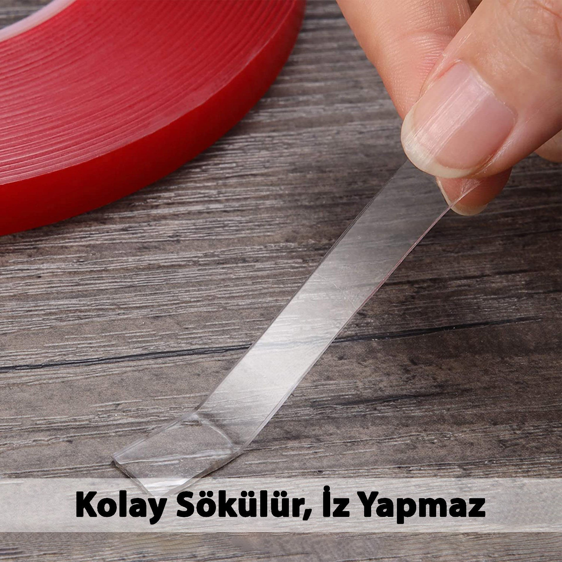 S-Dizayn Çift Taraflı Bant 15mm x 5 Metre Şeffaf Silikon VHB Bant