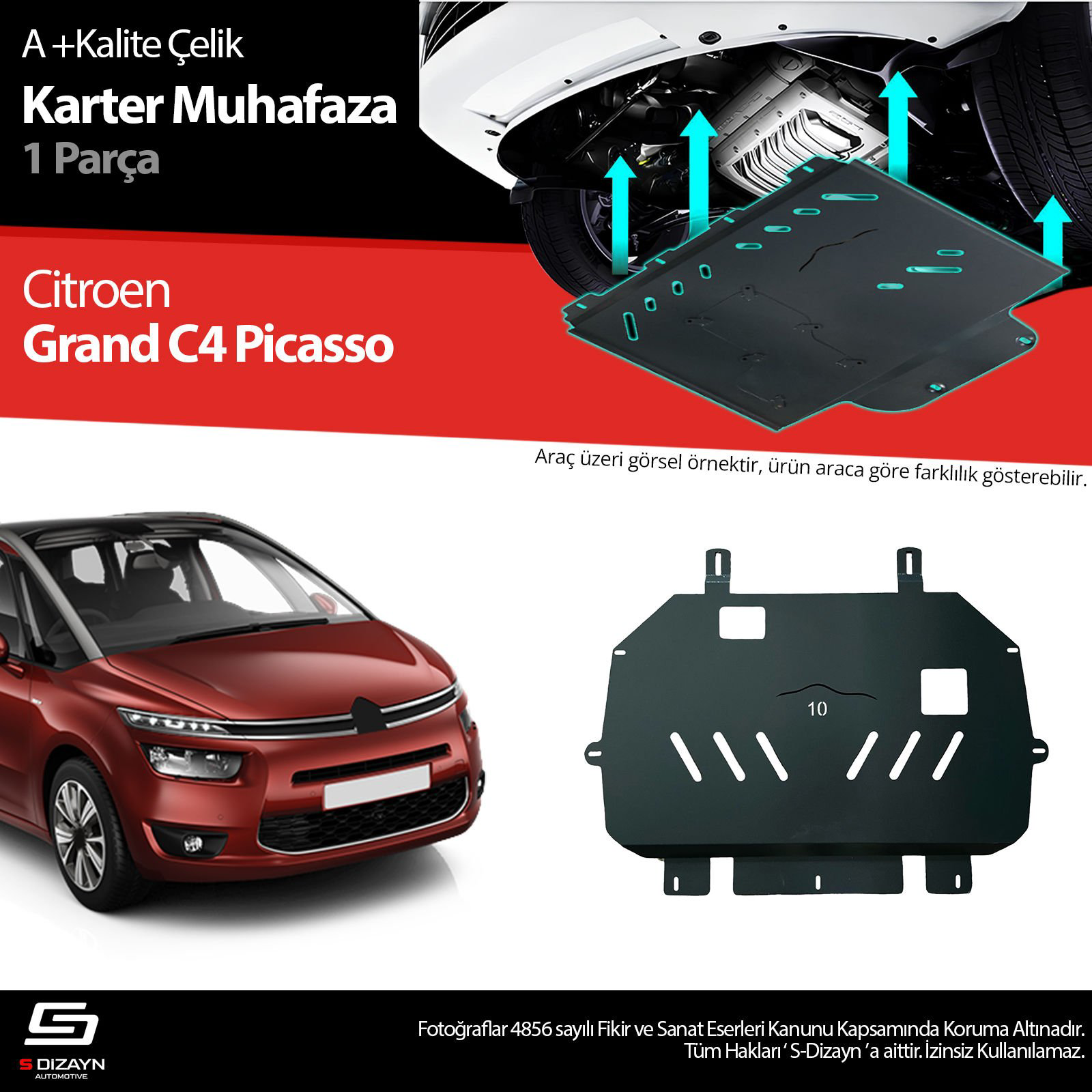 S-Dizayn Citroen C4 G. Picasso Çelik Karter Muhafaza 2013-2020 A+