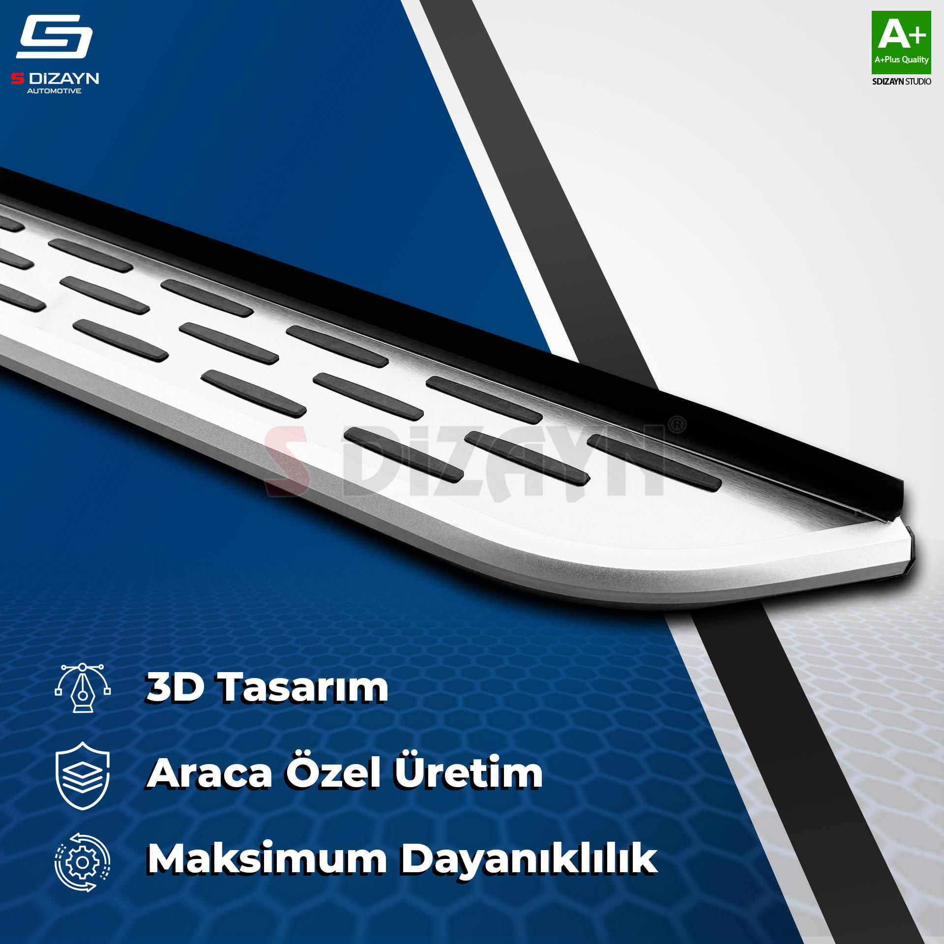S-Dizayn Citroen C3 Aircross OEM Still Pro V1 Aluminyum Yan Basam S-Dizayn Citroen C3 Aircross OEM Still Pro V1 Aluminyum Yan Basam