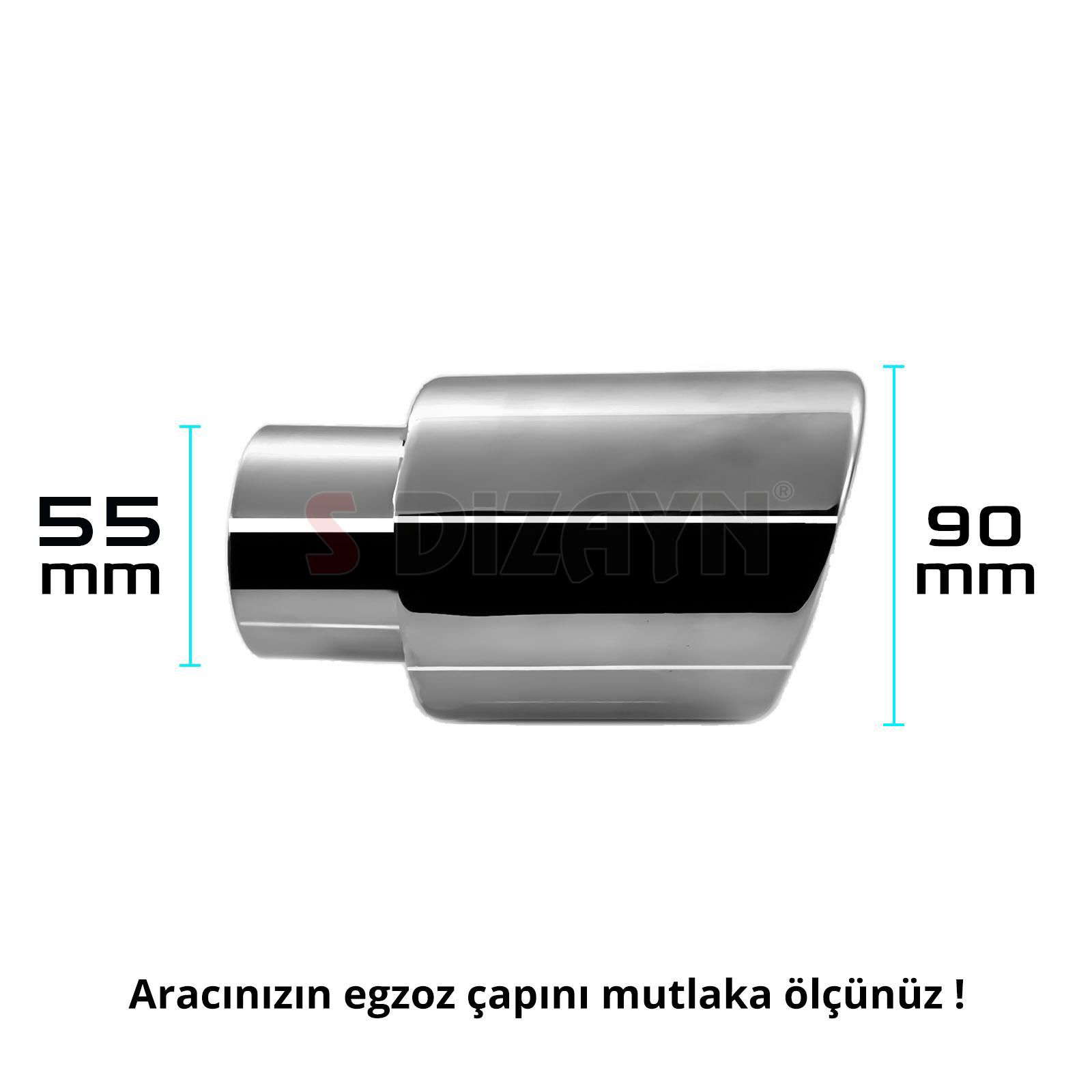 S-Dizayn Dacia Duster 2 Krom Egzoz Ucu Vidalı 55mm Çap 2018 ve Üz S-Dizayn Dacia Duster 2 Krom Egzoz Ucu Vidalı 55mm Çap 2018 ve Üz