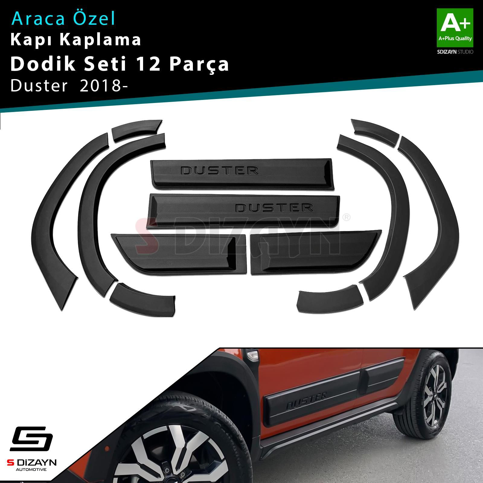 S-Dizayn Dacia Duster 2 Kapı Koruma ve Çamurluk Kaplaması Dodik S S-Dizayn Dacia Duster 2 Kapı Koruma ve Çamurluk Kaplaması Dodik S