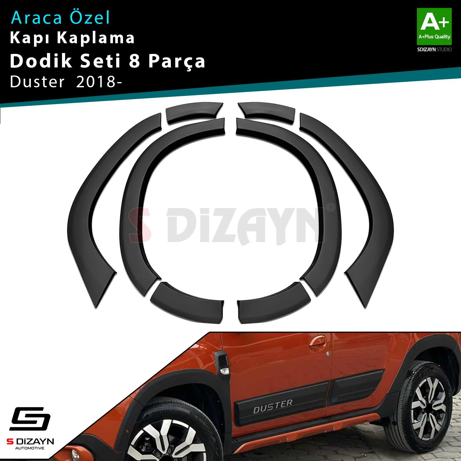S-Dizayn Dacia Duster 2 Çamurluk Kaplaması Dodik Seti 2018 Üzeri S-Dizayn Dacia Duster 2 Çamurluk Kaplaması Dodik Seti 2018 Üzeri