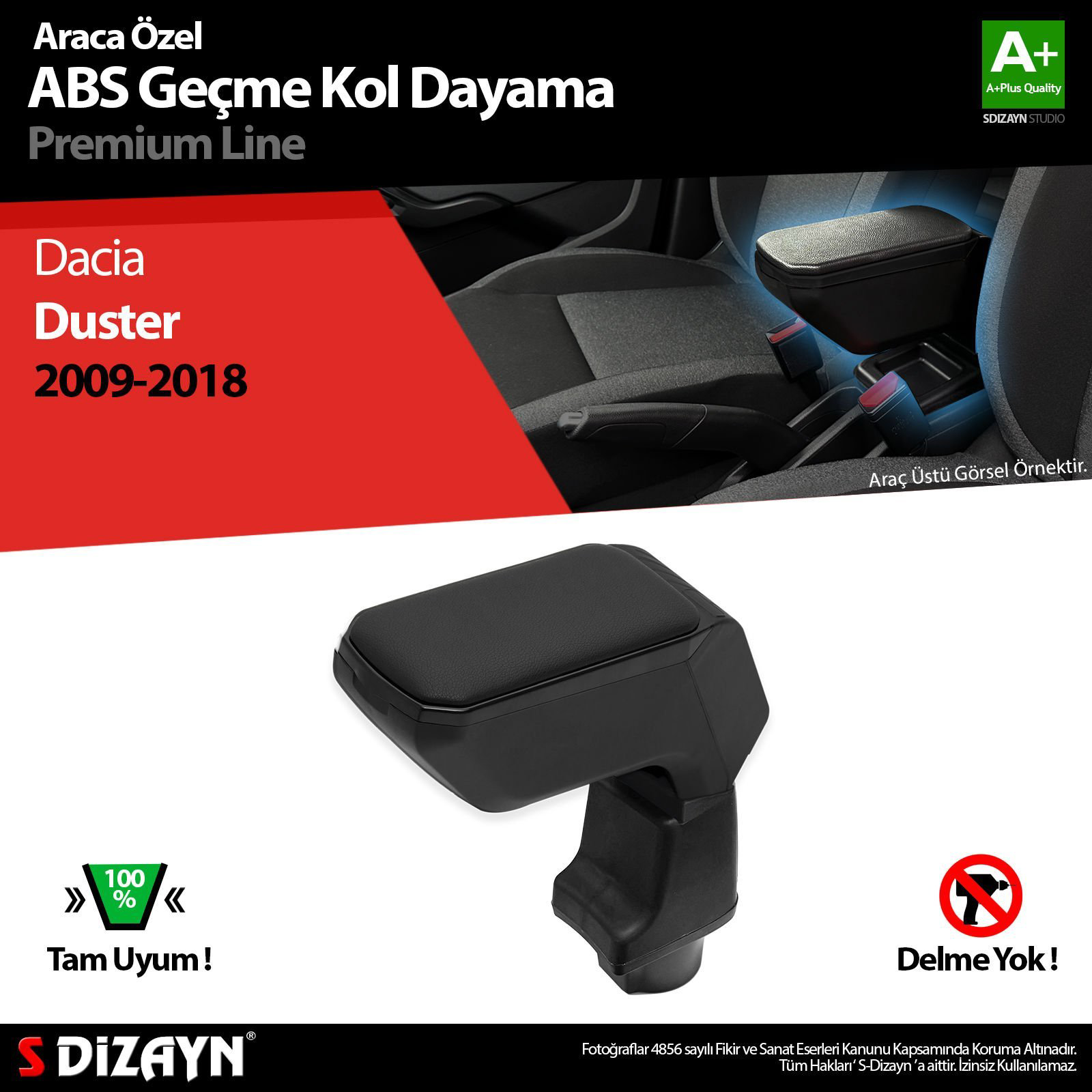 Drs Tuning S-Dizayn Dacia Duster Kol Dayama Kolçak Geçmeli Abs Siyah 2009-20 Drs Tuning S-Dizayn Dacia Duster Kol Dayama Kolçak Geçmeli Abs Siyah 2009-20