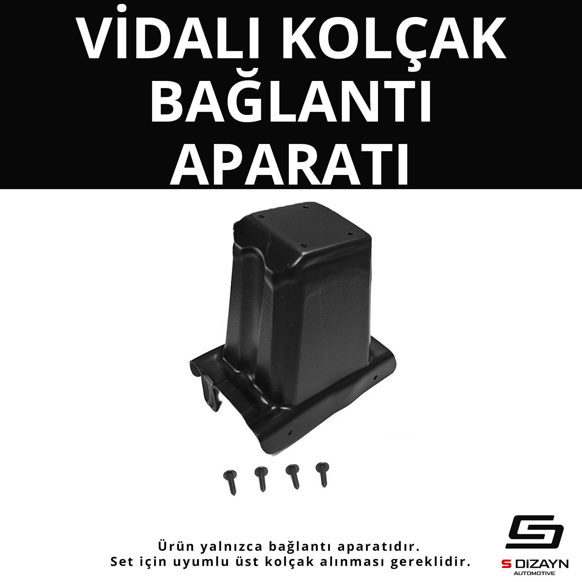 S-Dizayn Fiat Doblo ABS Vidalı Kol Dayama Kolçak Alt Adaptör 2015