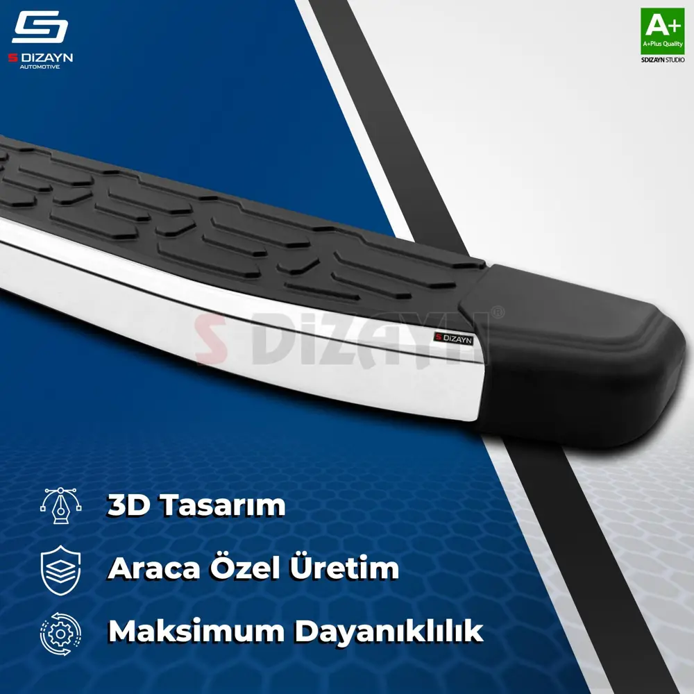 S-Dizayn Fiat Doblo 3 Evo Krom Yan Basamak 203 Cm 2023 Üzeri S-Dizayn Fiat Doblo 3 Evo Krom Yan Basamak 203 Cm 2023 Üzeri