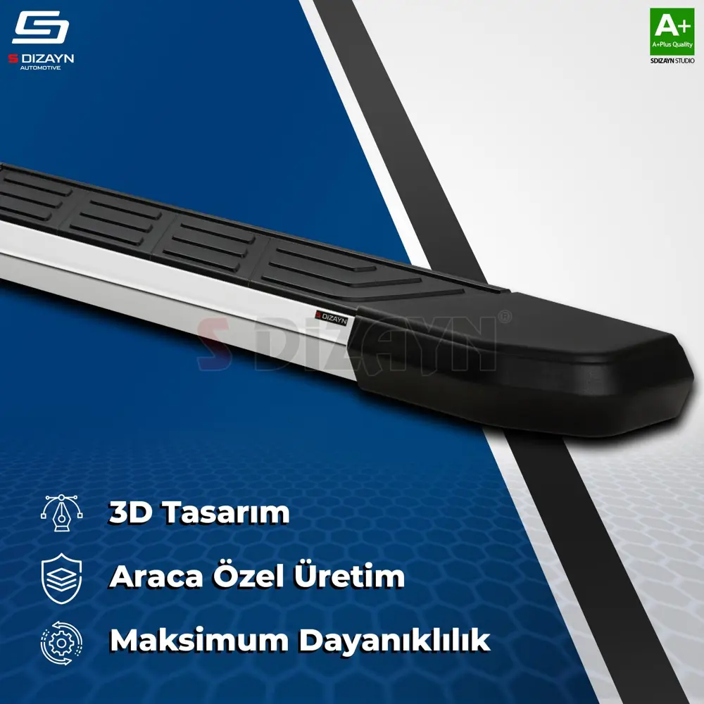 S-Dizayn Fiat Doblo 3 NewLine Krom Yan Basamak 203 Cm 2023 Üzeri