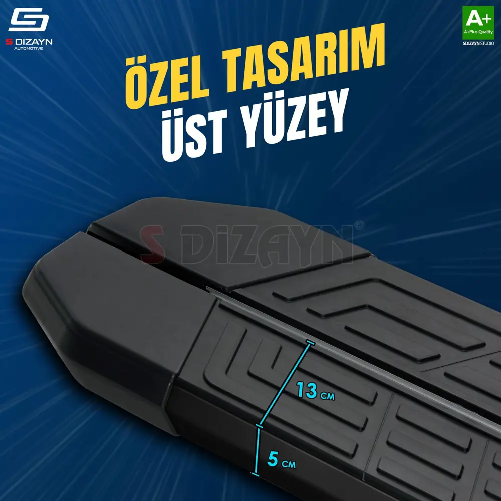 S-Dizayn Fiat Doblo 3 NewLine Siyah Yan Basamak 203 Cm 2023 Üzeri