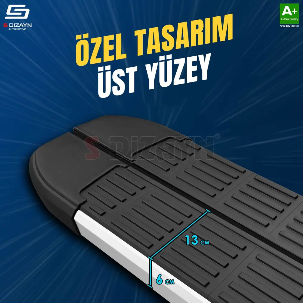 S-Dizayn Fiat Doblo 3 Uzun Şase S-Line Aluminyum Yan Basamak 213 S-Dizayn Fiat Doblo 3 Uzun Şase S-Line Aluminyum Yan Basamak 213